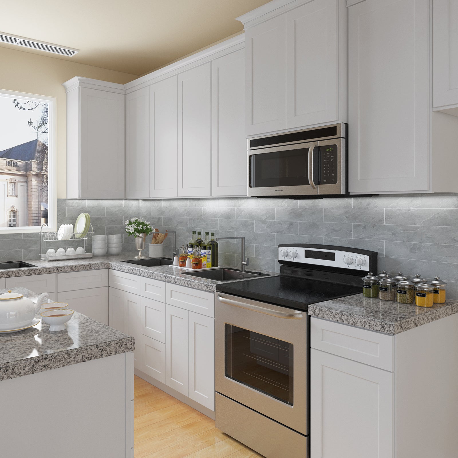 21"D Birch Solid Wood X 60"W X 34-1/2"H Vanity Sink Drawer Cabinet Wthout Top VSDB60