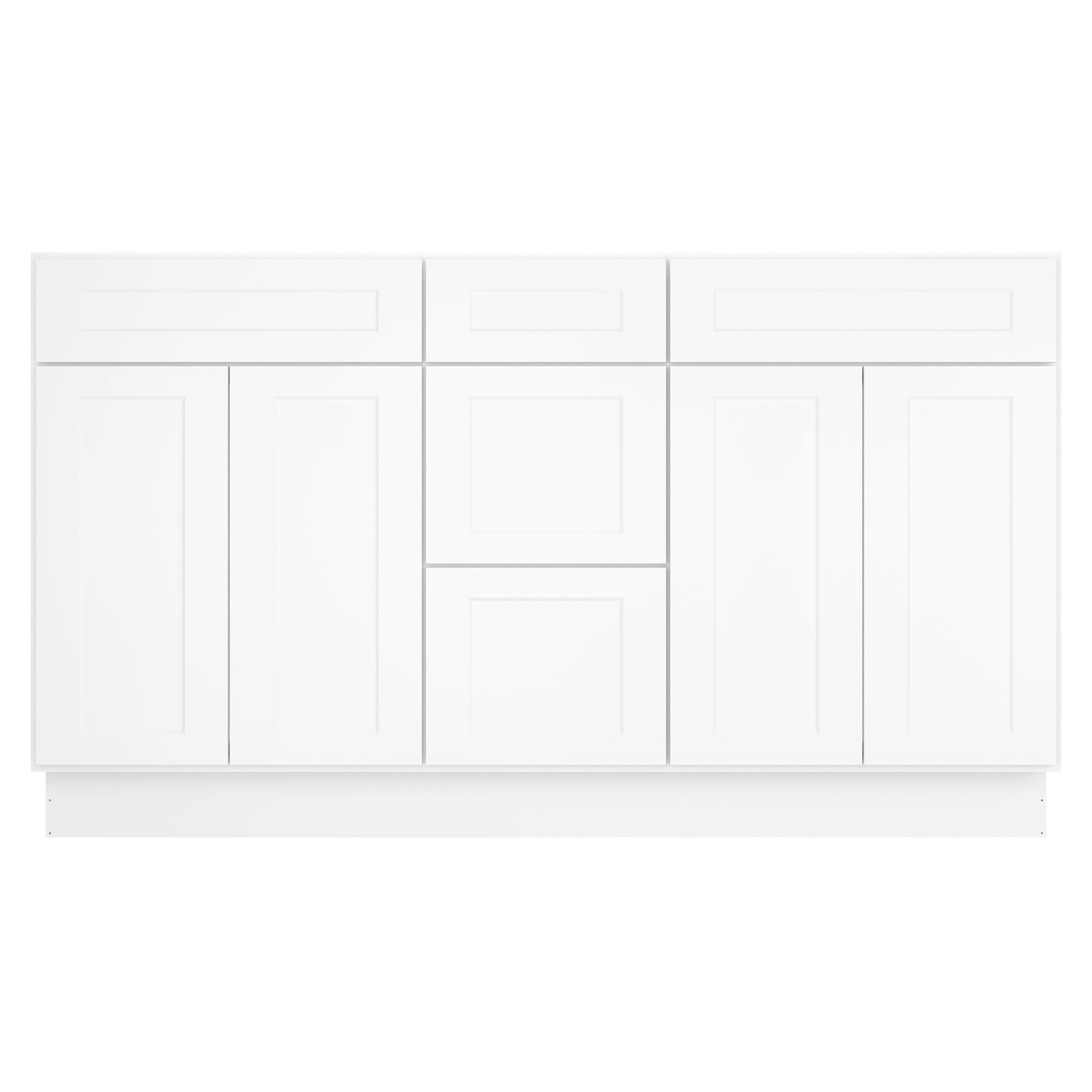 21"D Birch Solid Wood X 60"W X 34-1/2"H Vanity Sink Drawer Cabinet Wthout Top VSDB60