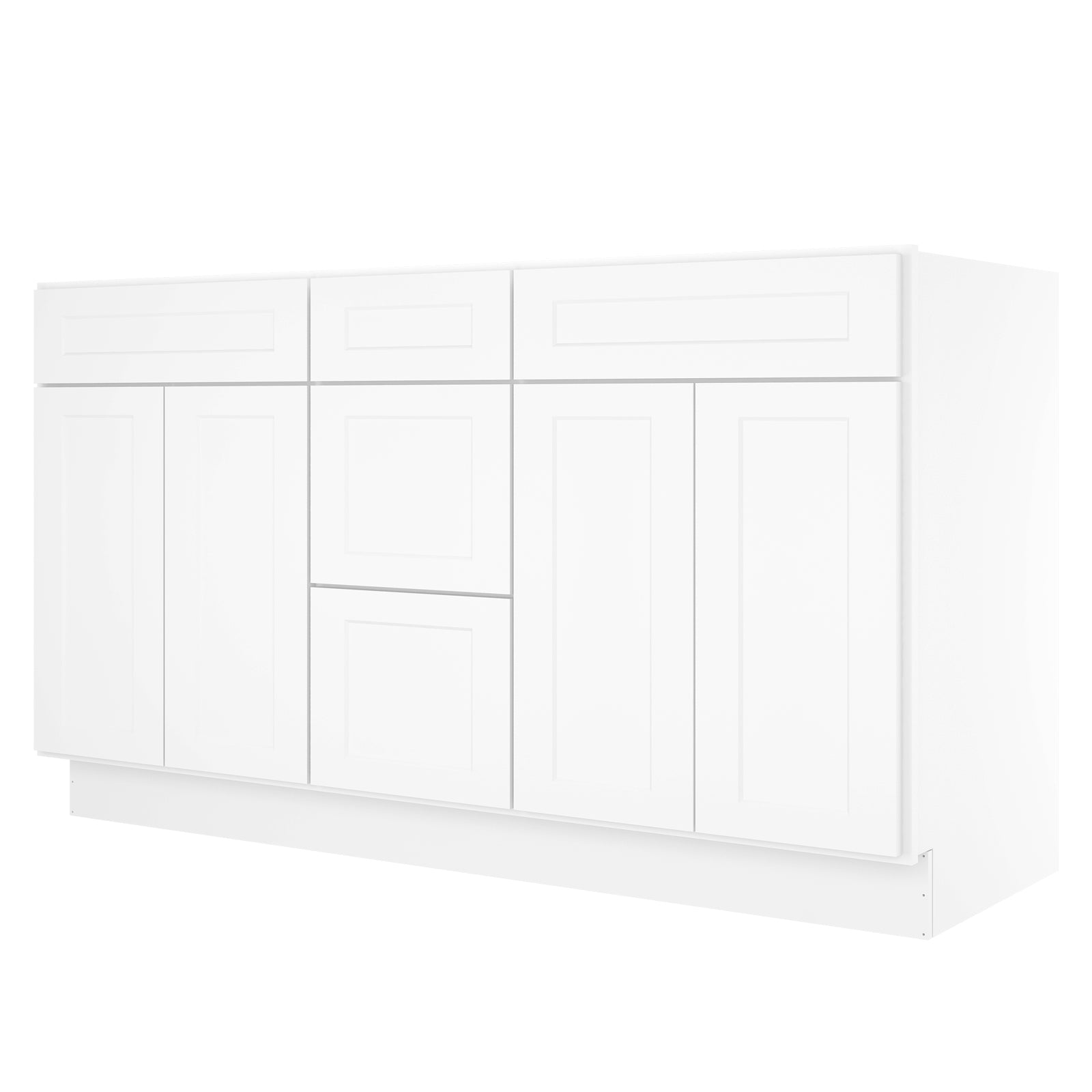 21"D Birch Solid Wood X 60"W X 34-1/2"H Vanity Sink Drawer Cabinet Wthout Top VSDB60