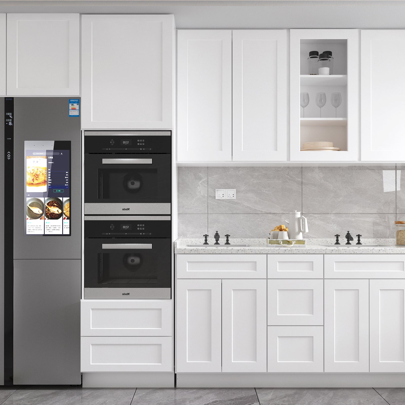 21"D Birch Solid Wood X 60"W X 34-1/2"H Vanity Sink Drawer Cabinet Wthout Top VSDB60