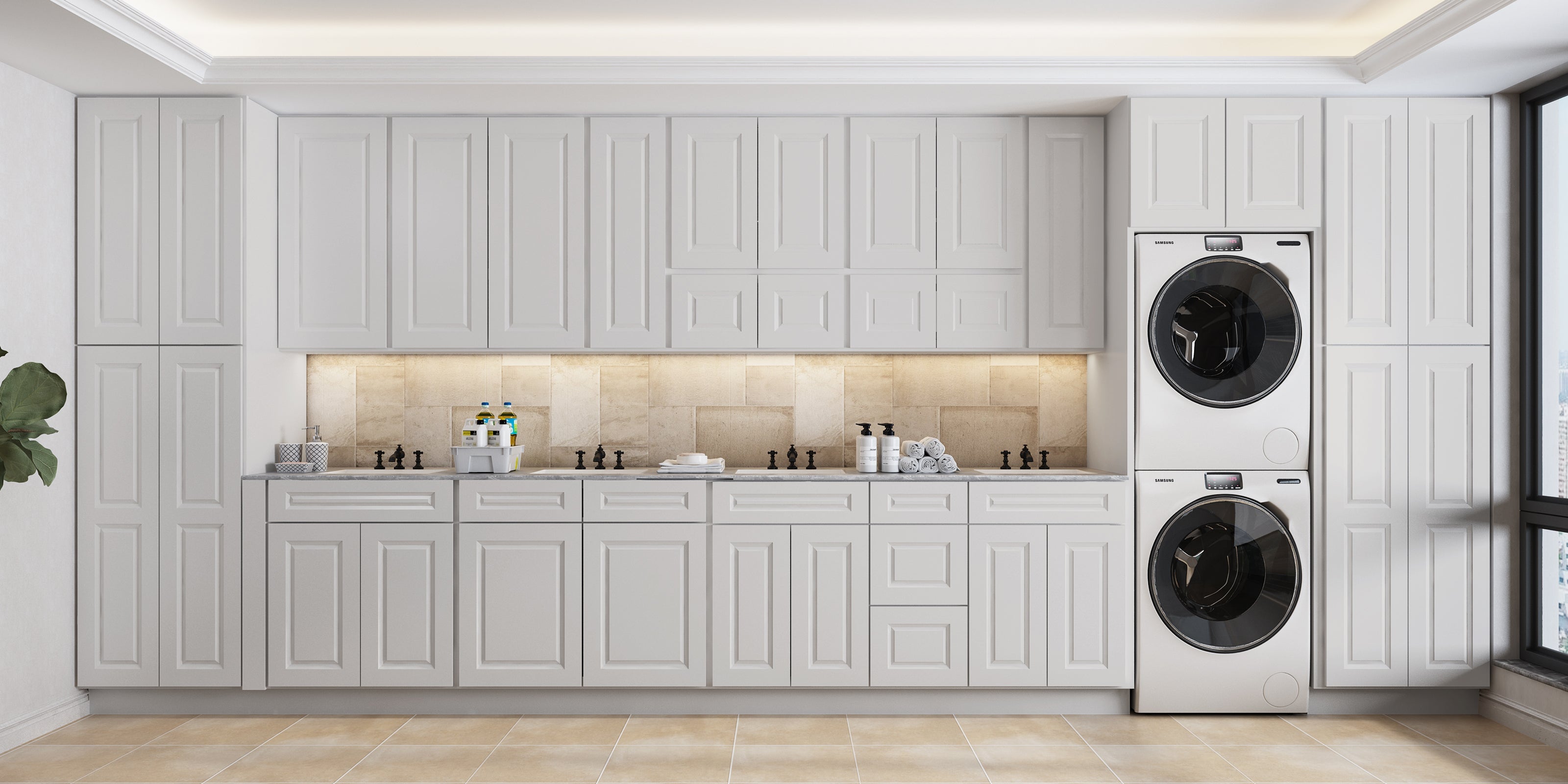 21"D Birch Solid Wood X 60"W X 34-1/2"H Vanity Sink Drawer Cabinet Wthout Top VSDB60