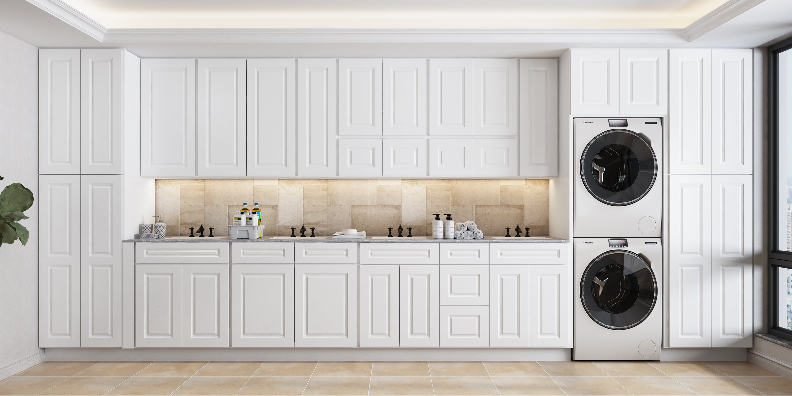 21"D Birch Solid Wood X 60"W X 34-1/2"H Vanity Sink Drawer Cabinet Wthout Top VSDB60