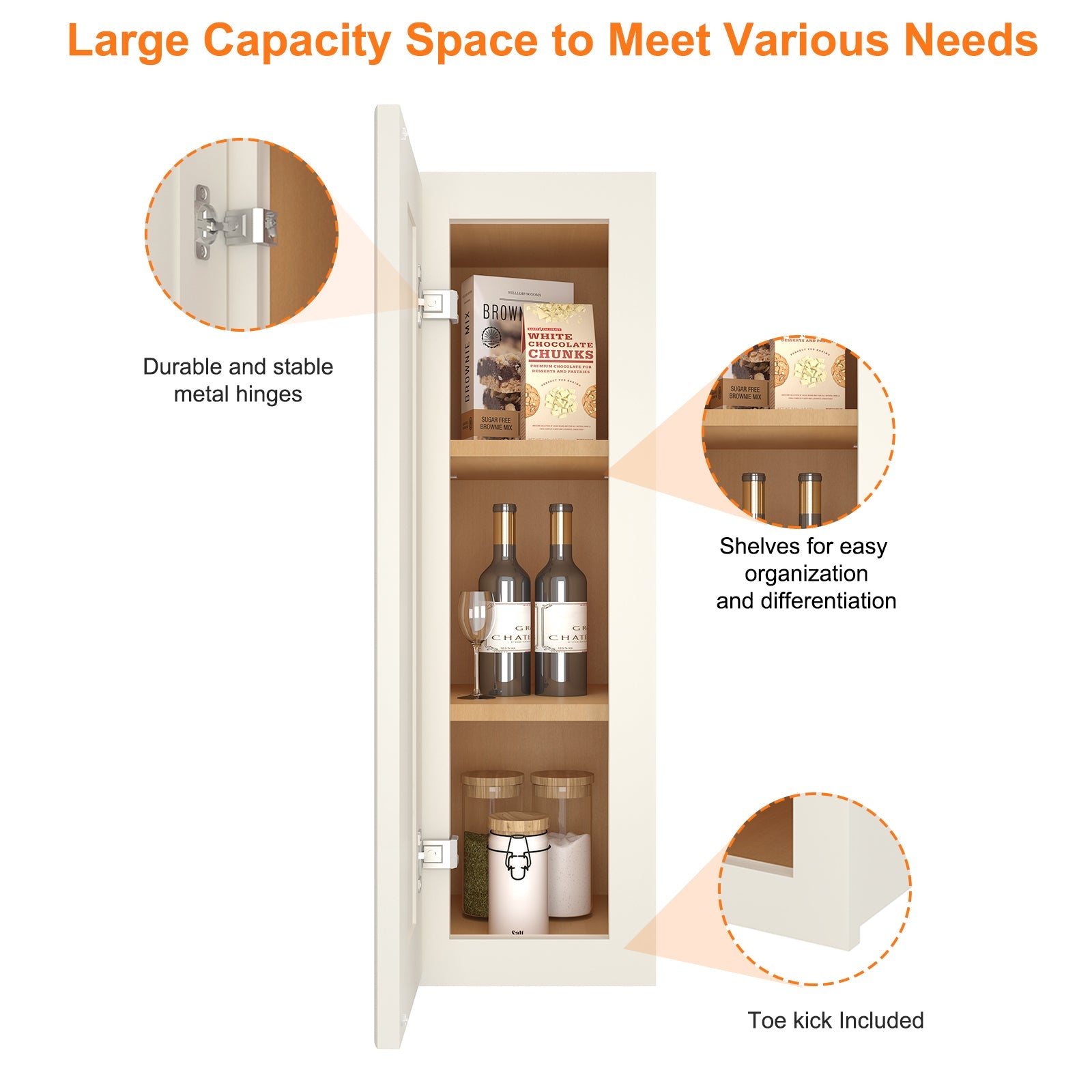 12"D*9"W*36"H Birch Solid Wood Medicine Cabinet Wall Mounted W0936