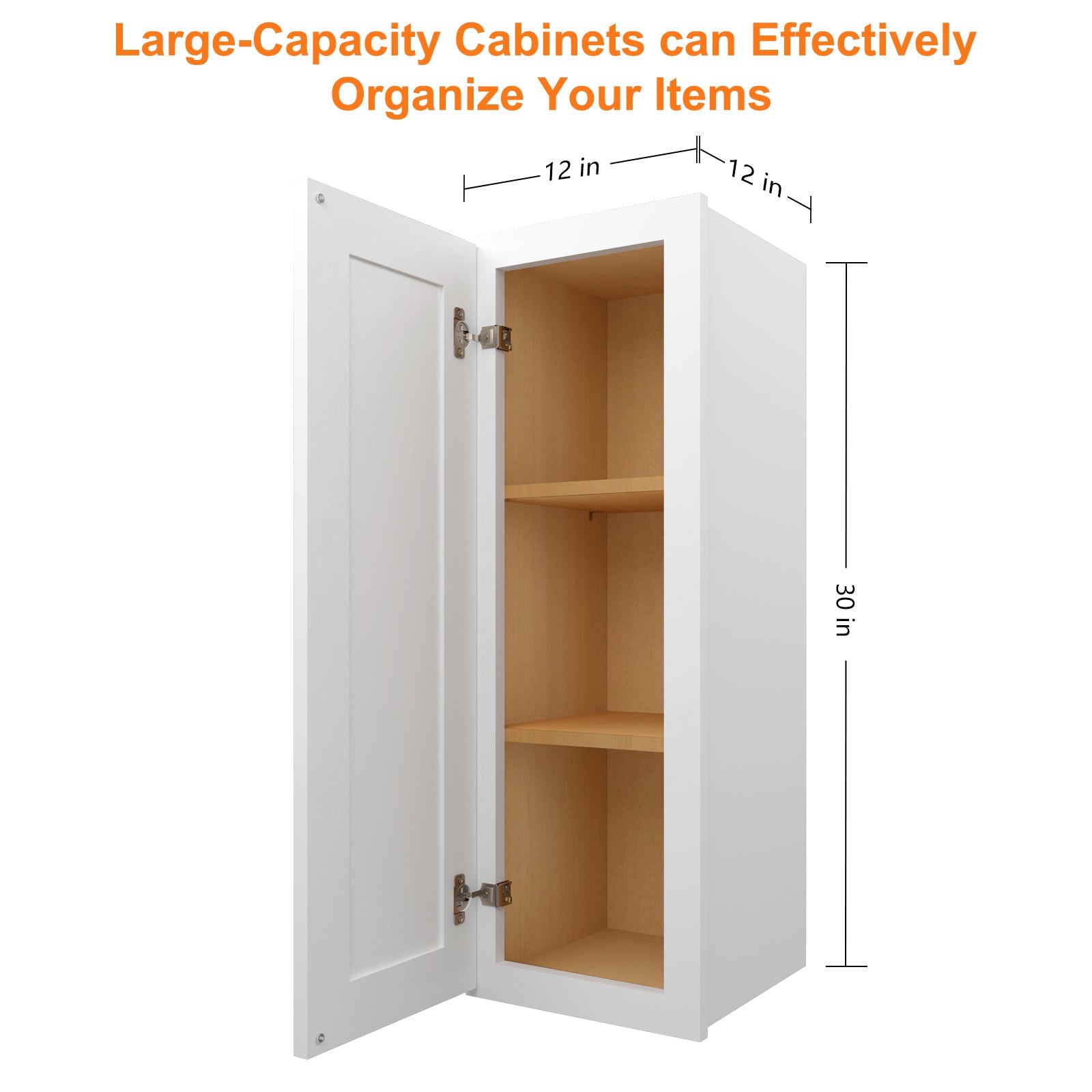 12"D*12"W*30"H Birch Solid Wood Medicine Cabinet Wall Mounted W1230