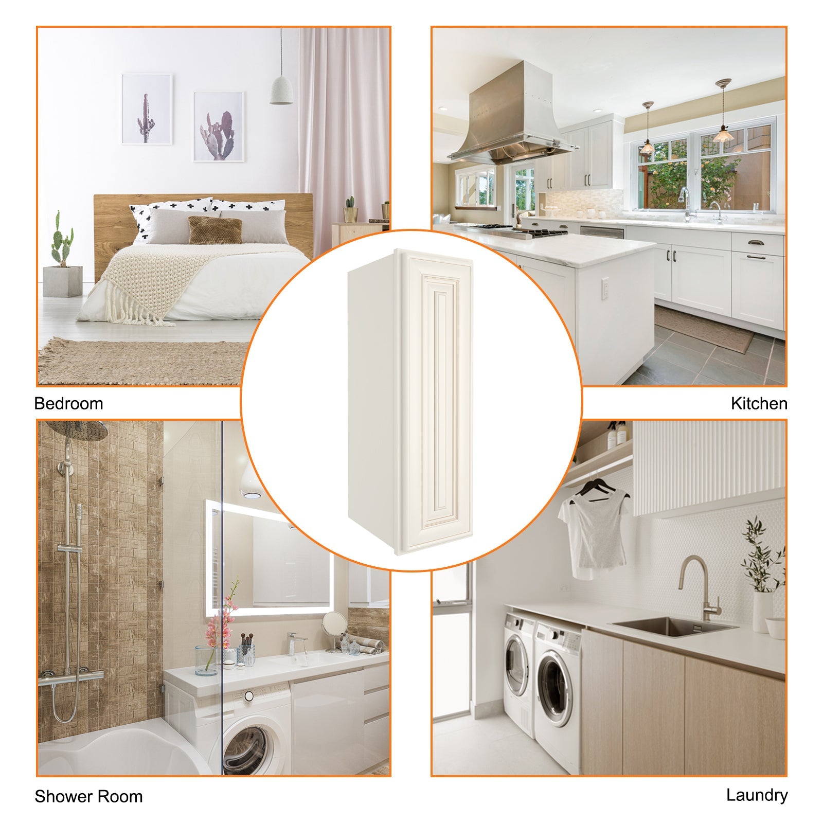 12"D*12W*42"H Birch Solid Wood Medicine Cabinet Wall Mounted  W1242