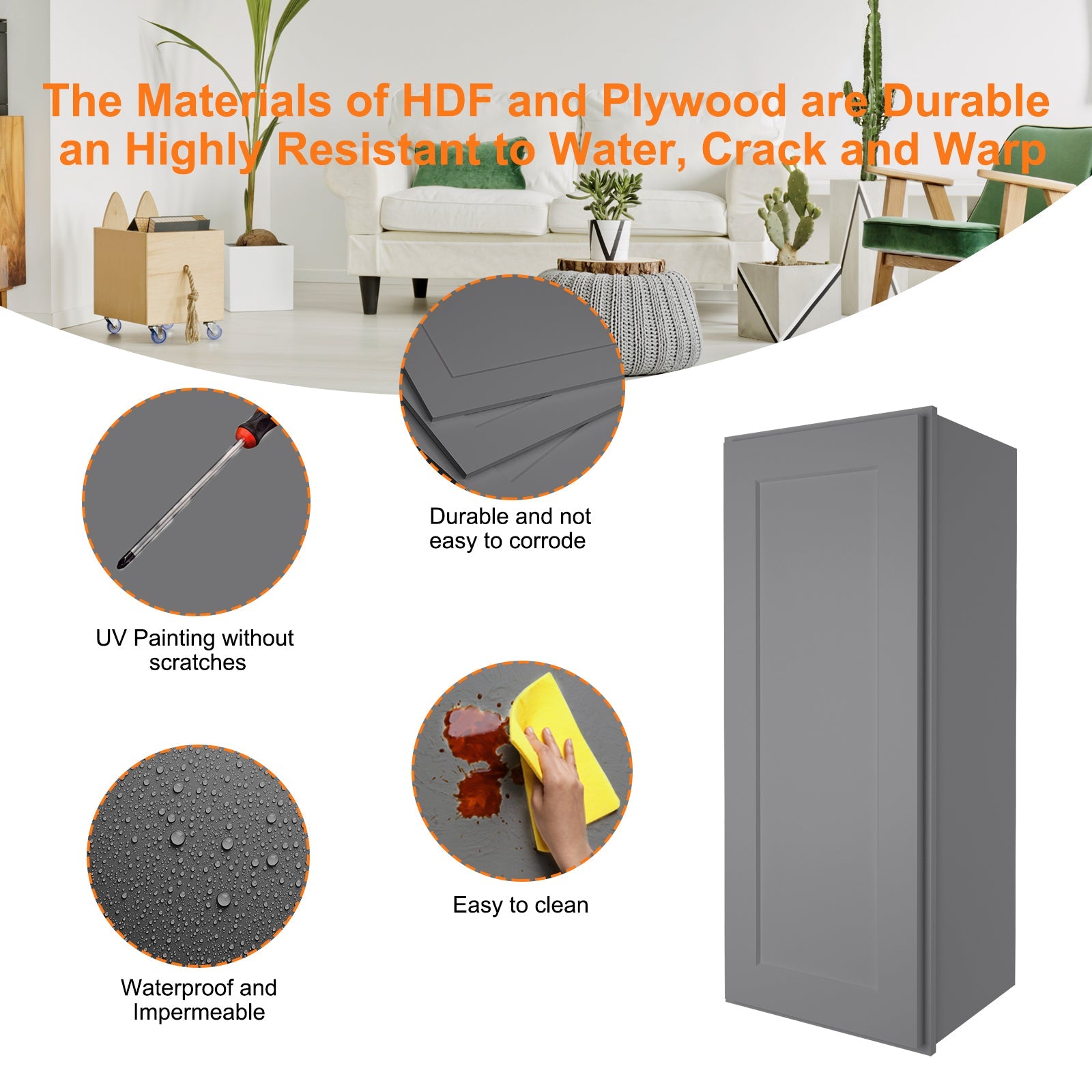 12"D*15"W*36"H Birch Solid Wood Medicine Cabinet Wall Mounted W1536