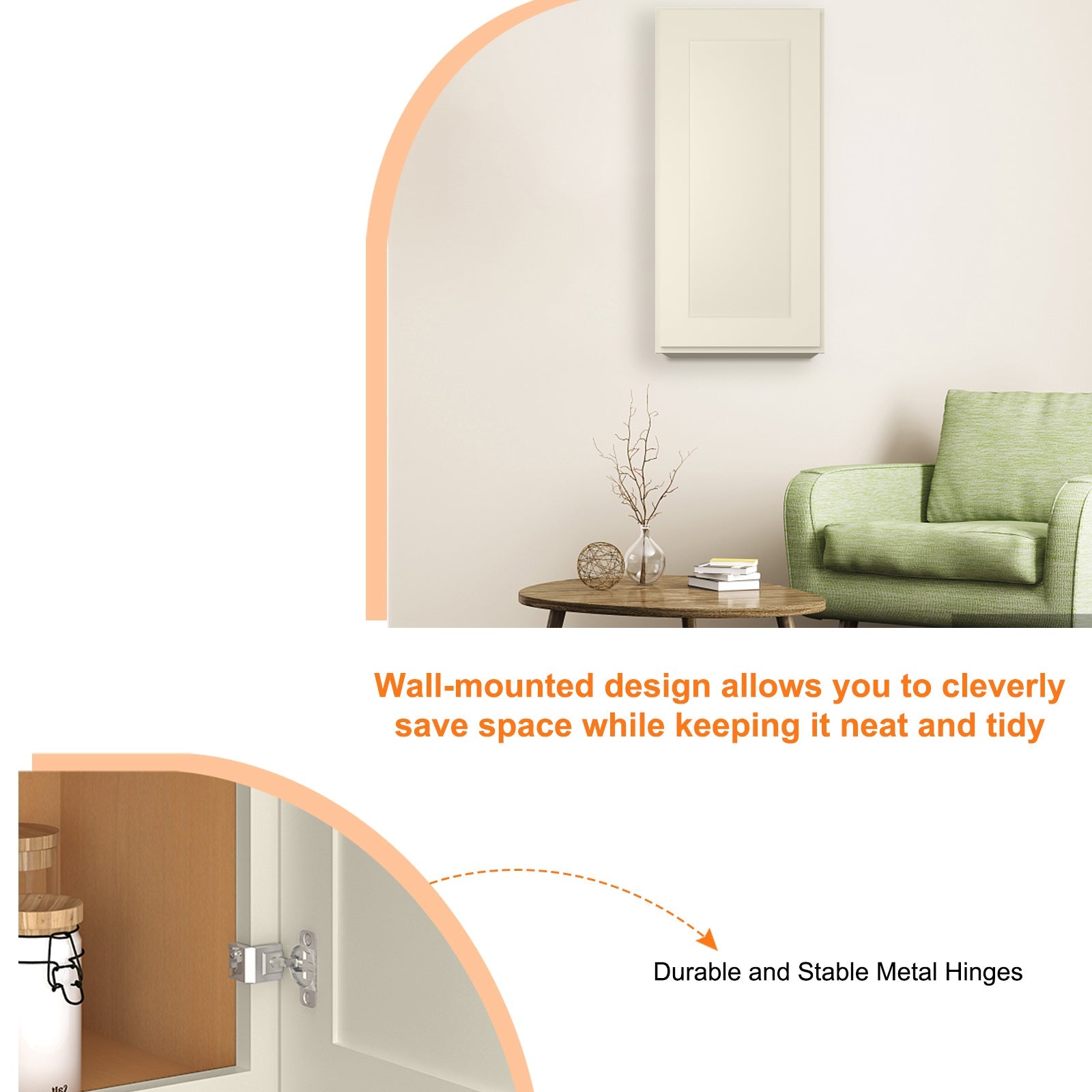 12"D*15"W*36"H Birch Solid Wood Medicine Cabinet Wall Mounted W1536