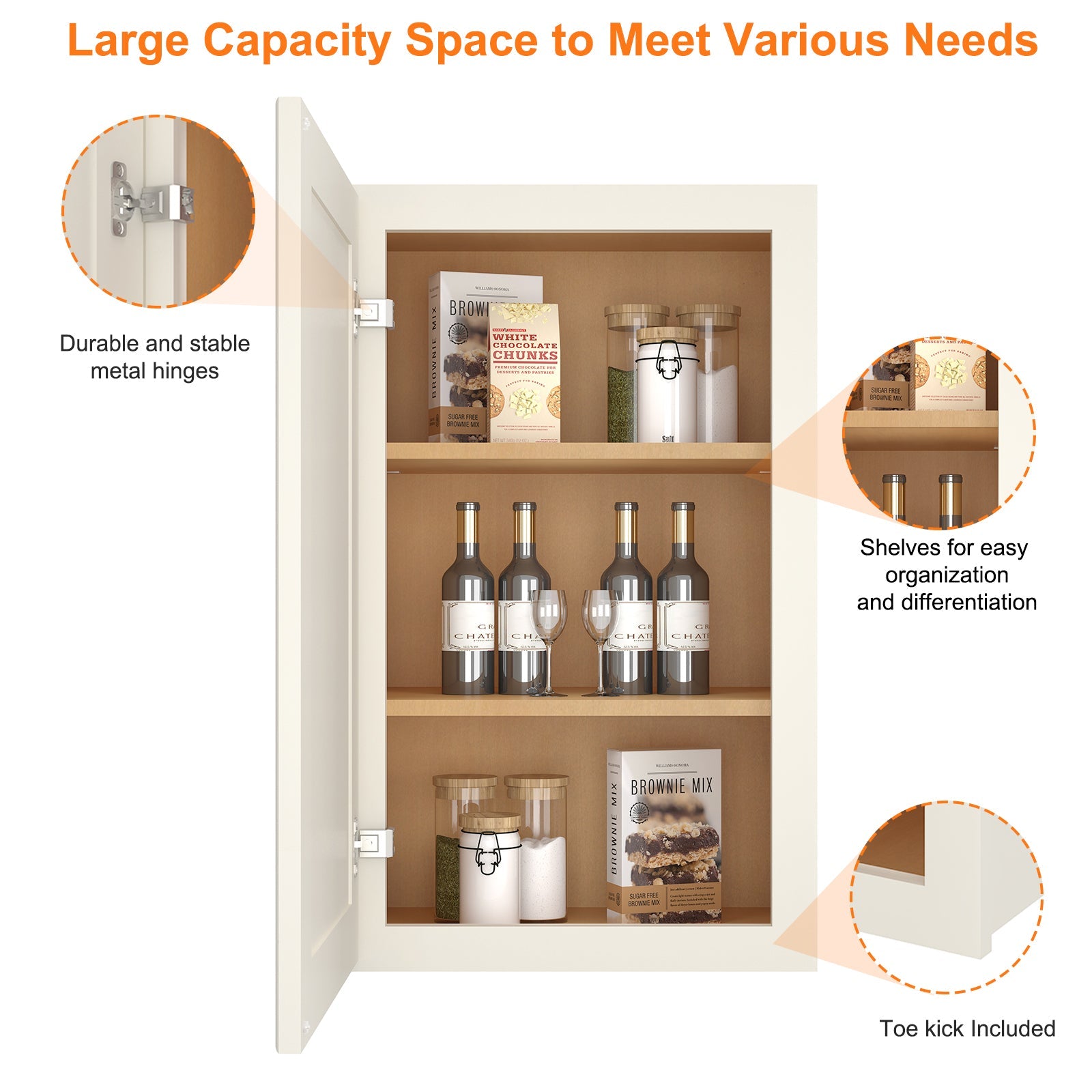 12"D*18"W*30"H Birch Solid Wood Medicine Cabinet Wall Mounted W1830