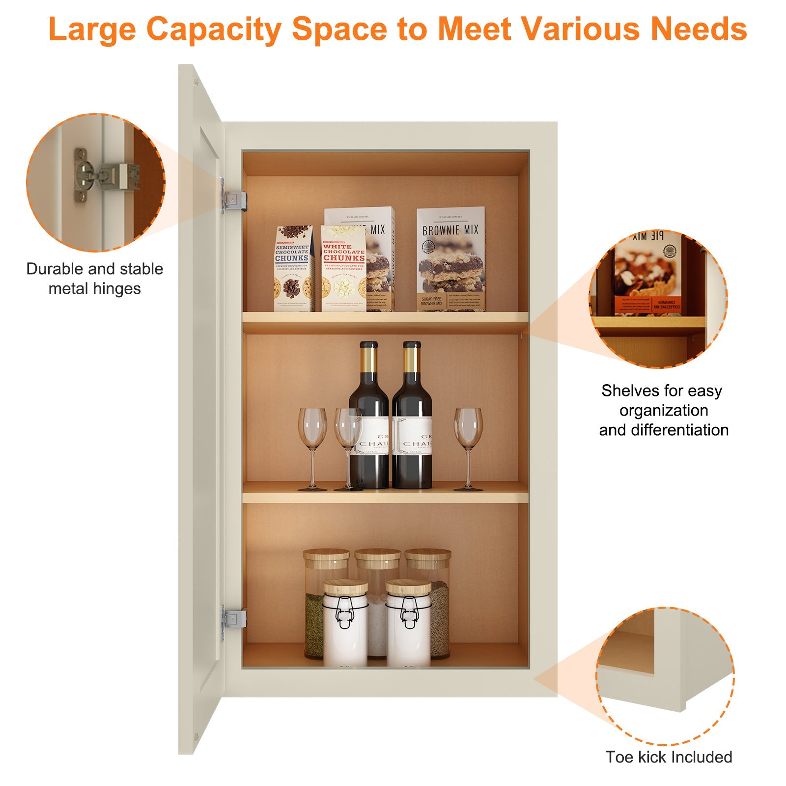 12"D*18"W*36"H Birch Solid Wood Medicine Cabinet Wall Mounted W1836