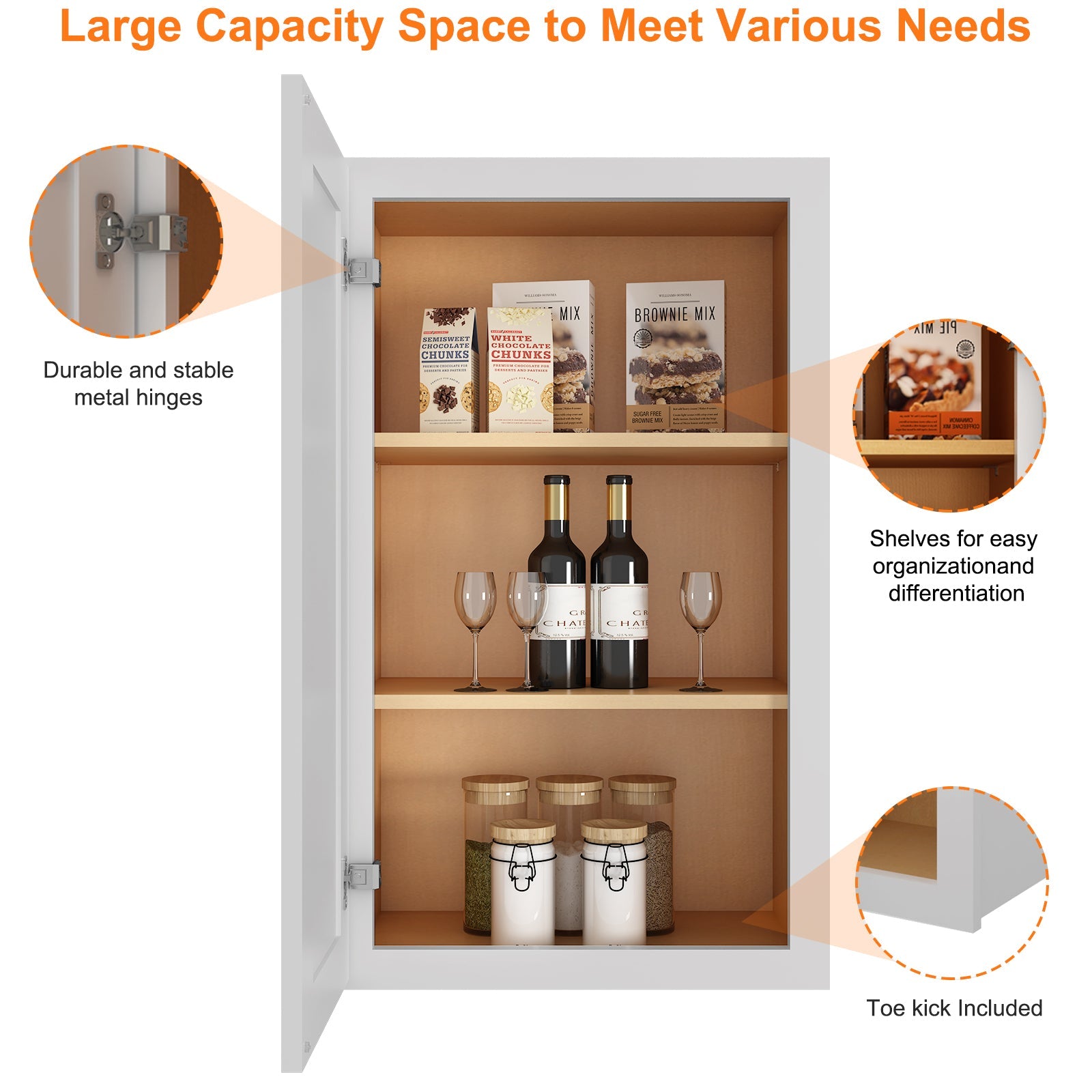 12"D*18"W*36"H Birch Solid Wood Medicine Cabinet Wall Mounted W1836