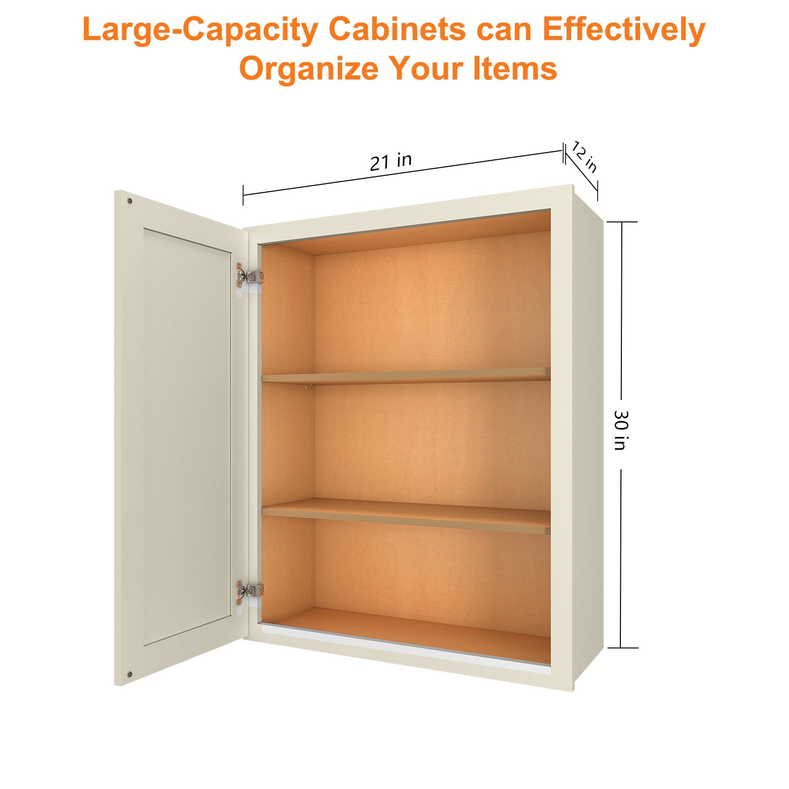 12"D*21"W*30"H Birch Solid Wood Medicine Cabinet Wall Mounted W2130