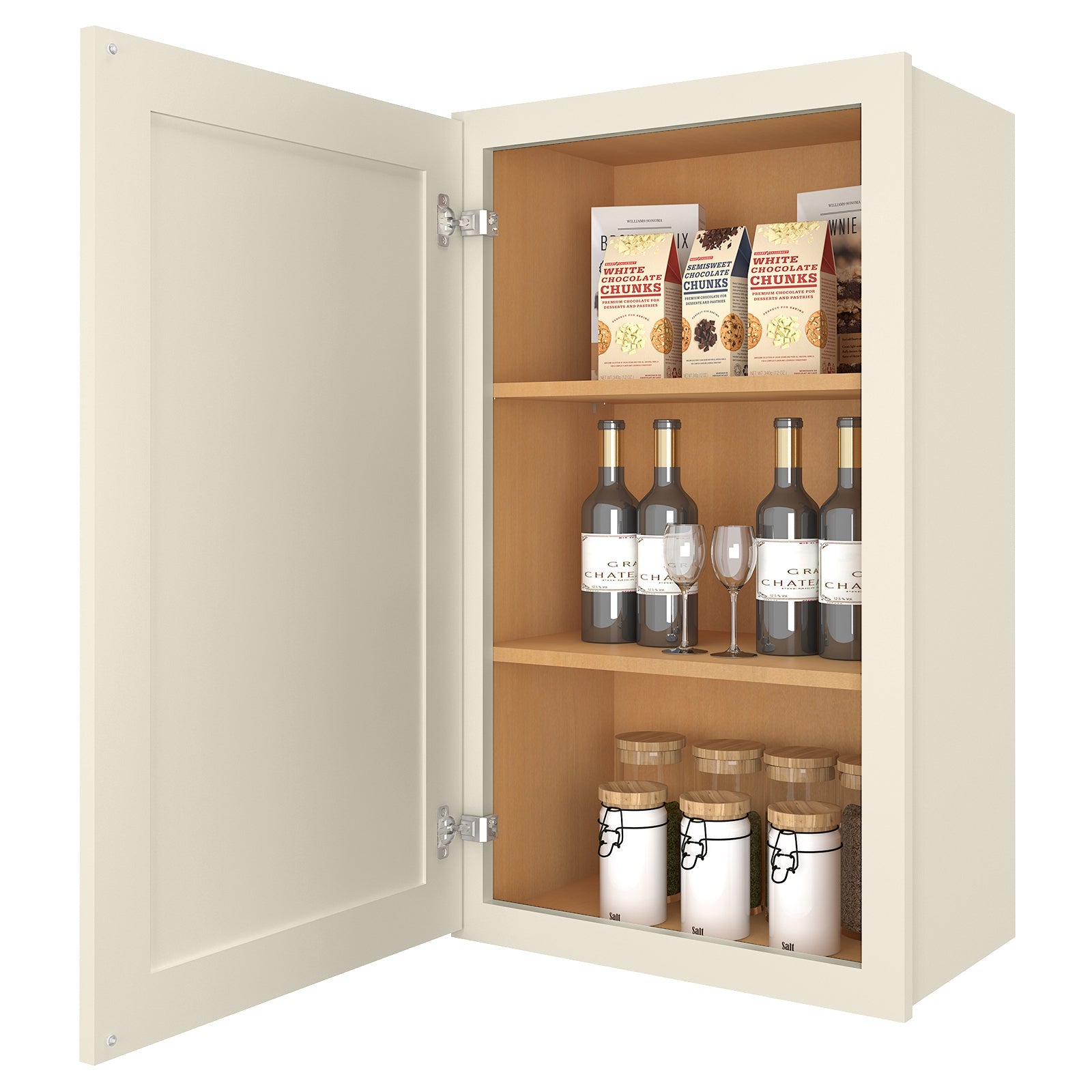 12"D*21"W*36"H Birch Solid Wood Medicine Cabinet Wall Mounted W2136