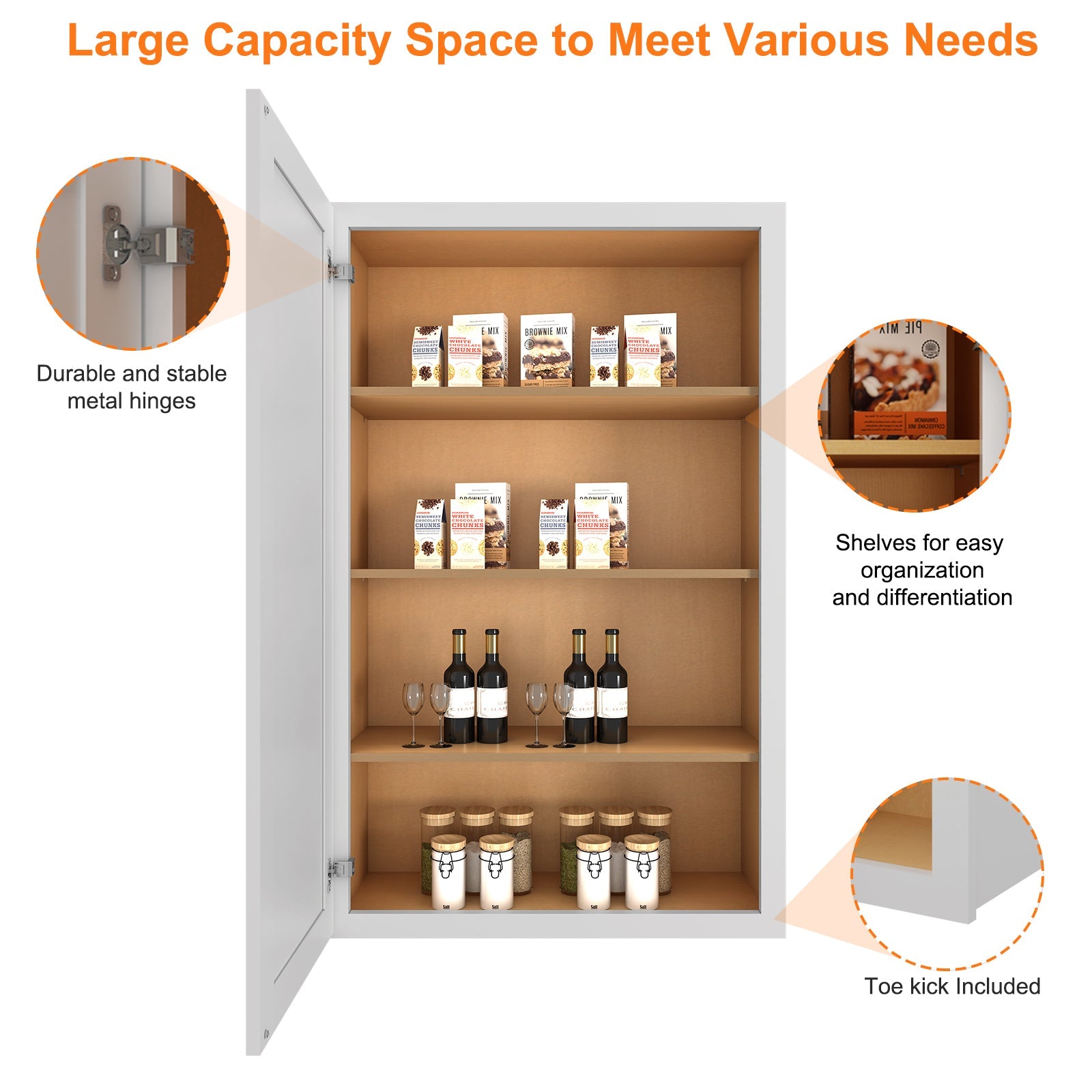 12"D*21"W*42"H Birch Solid Wood Medicine Cabinet Wall Mounted W2142