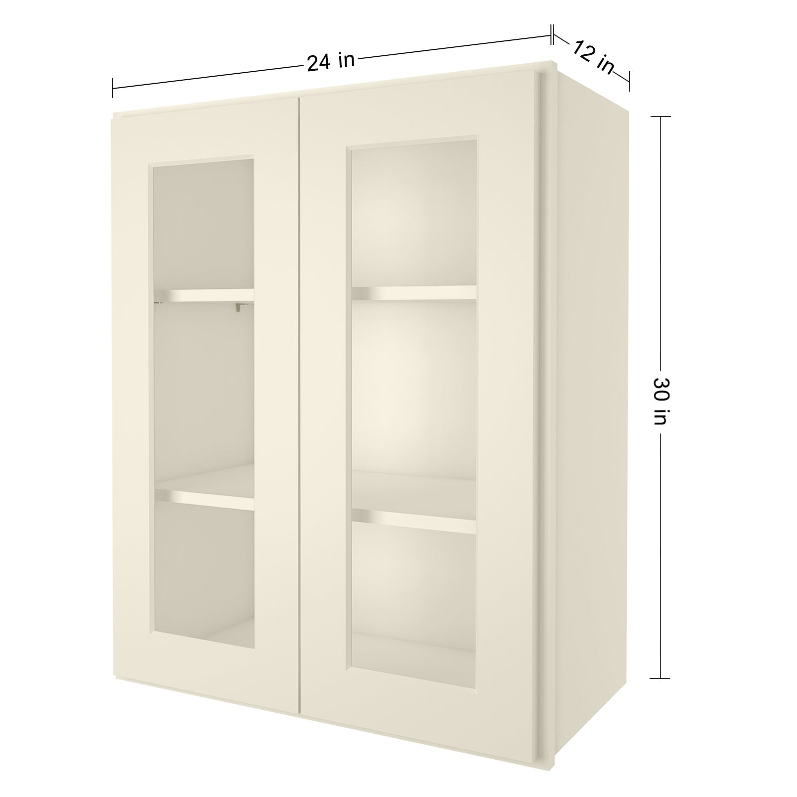 12"D*24"W*30"H Birch Solid Wood Medicine Cabinet Wall Mounted W2430GD