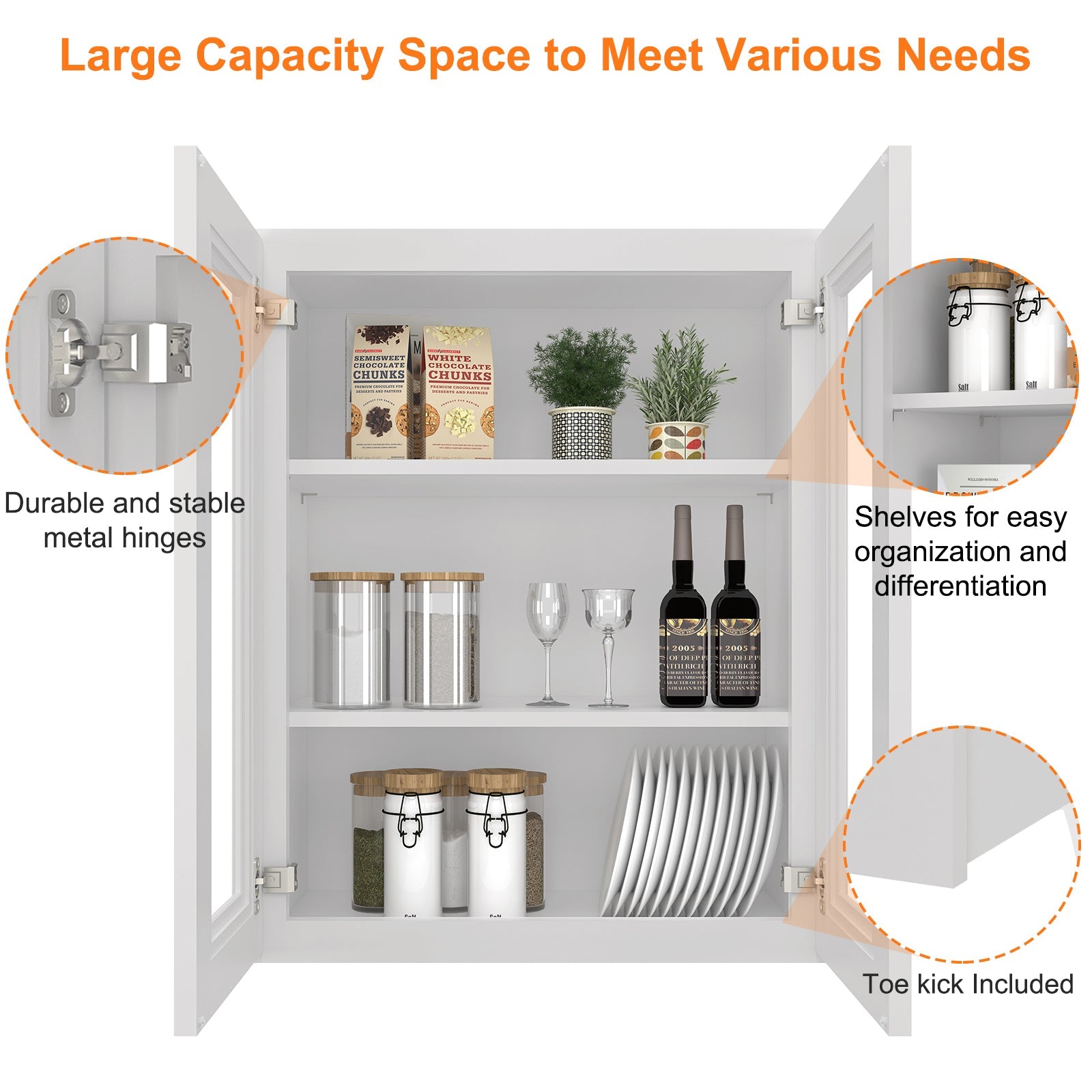 12"D*24"W*30"H Birch Solid Wood Medicine Cabinet Wall Mounted W2430GD