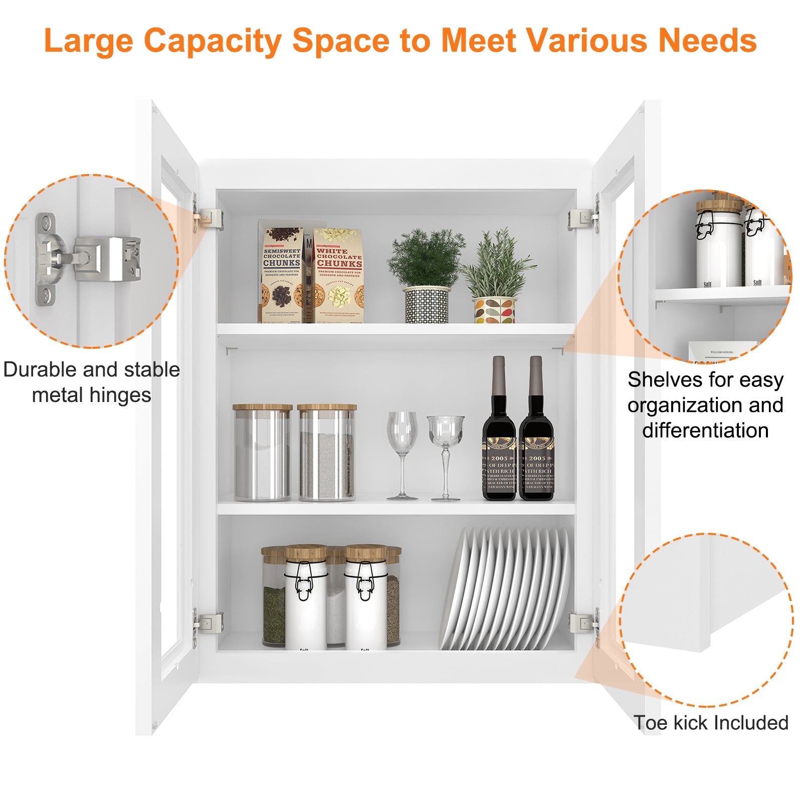 12"D*24"W*30"H Birch Solid Wood Medicine Cabinet Wall Mounted W2430GD