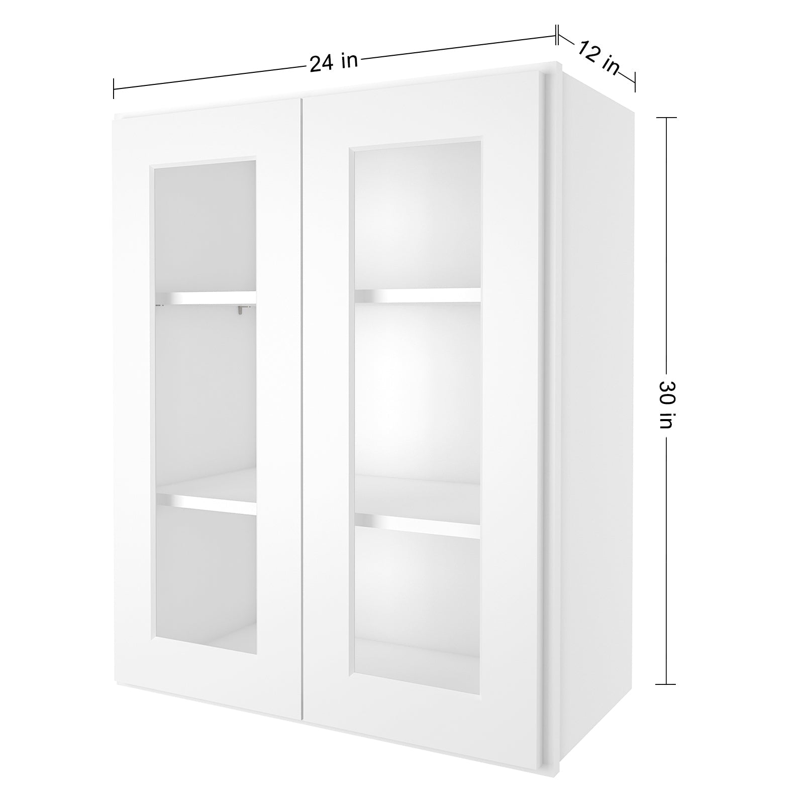 12"D*24"W*30"H Birch Solid Wood Medicine Cabinet Wall Mounted W2430GD