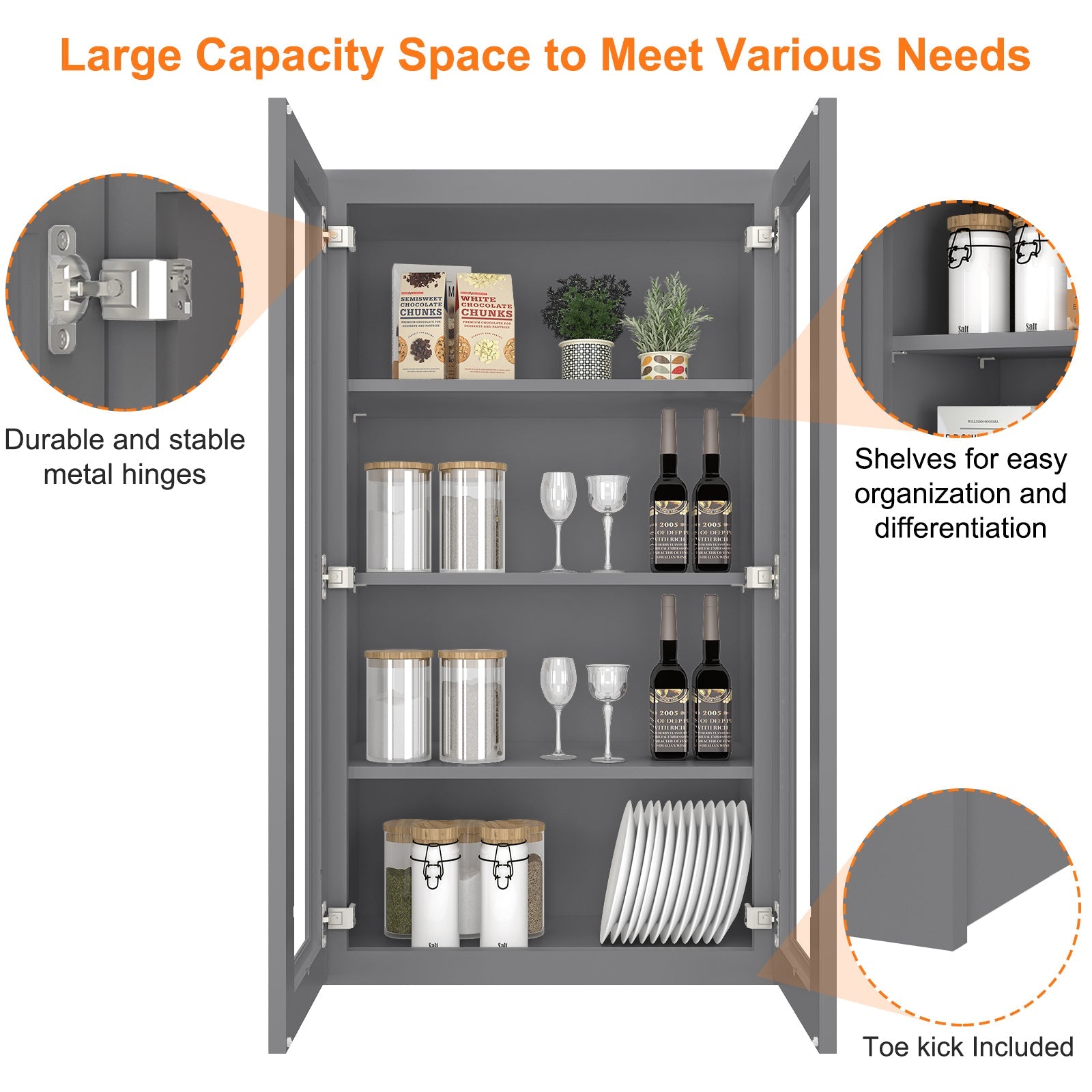 12"D*24"W*42"H Birch Solid Wood Medicine Cabinet Wall Mounted W2442GD