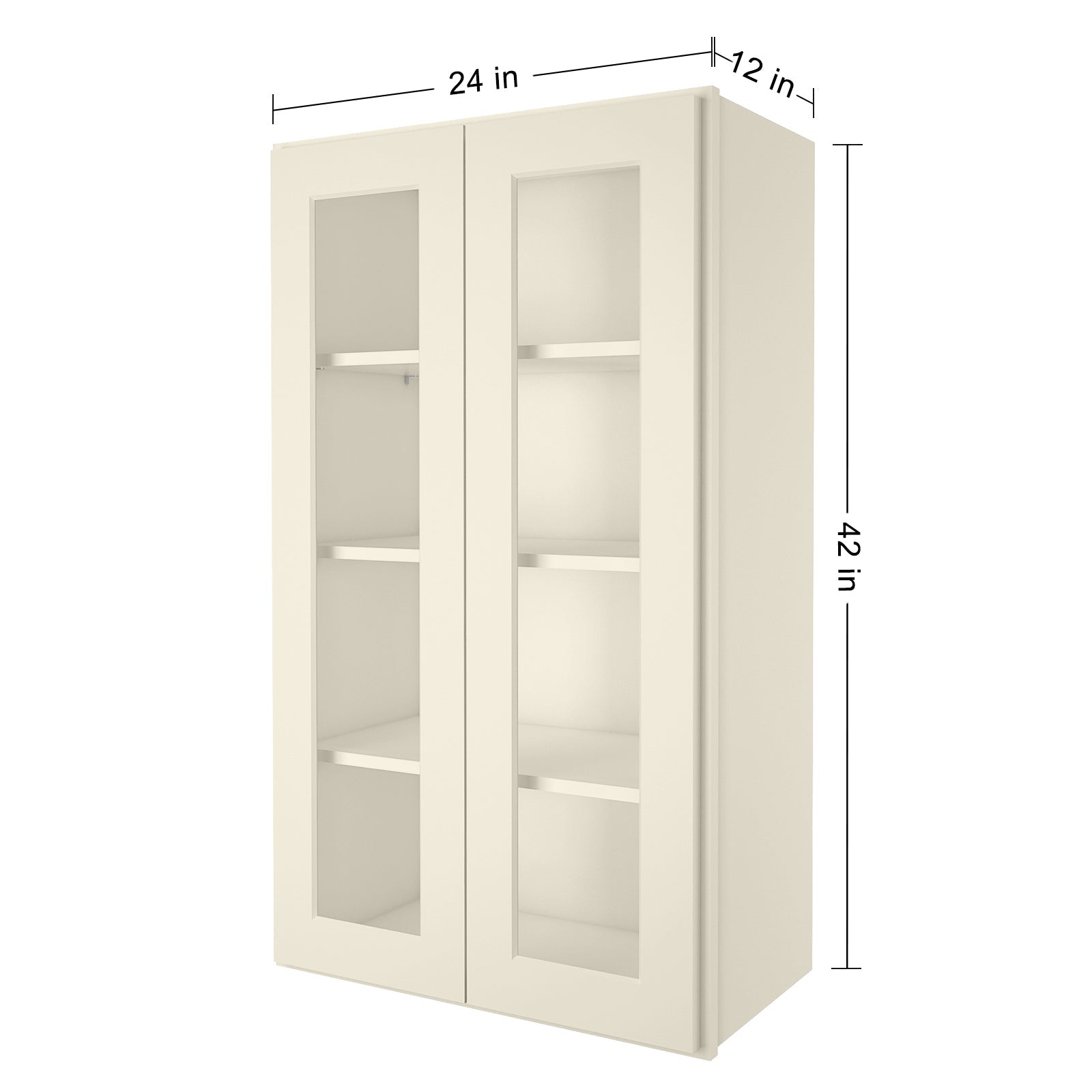 12"D*24"W*42"H Birch Solid Wood Medicine Cabinet Wall Mounted W2442GD