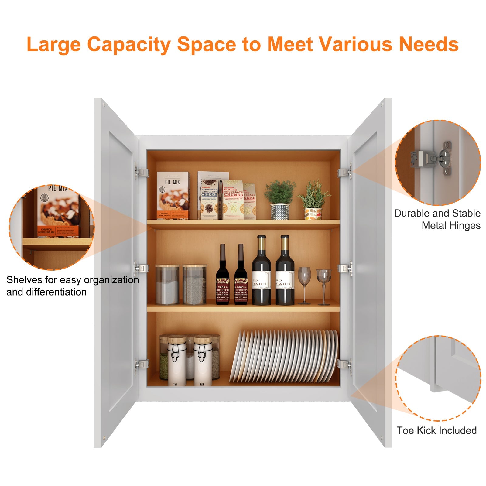 12"D*27"W*30"H Birch Solid Wood Medicine Cabinet Wall Mounted W2730