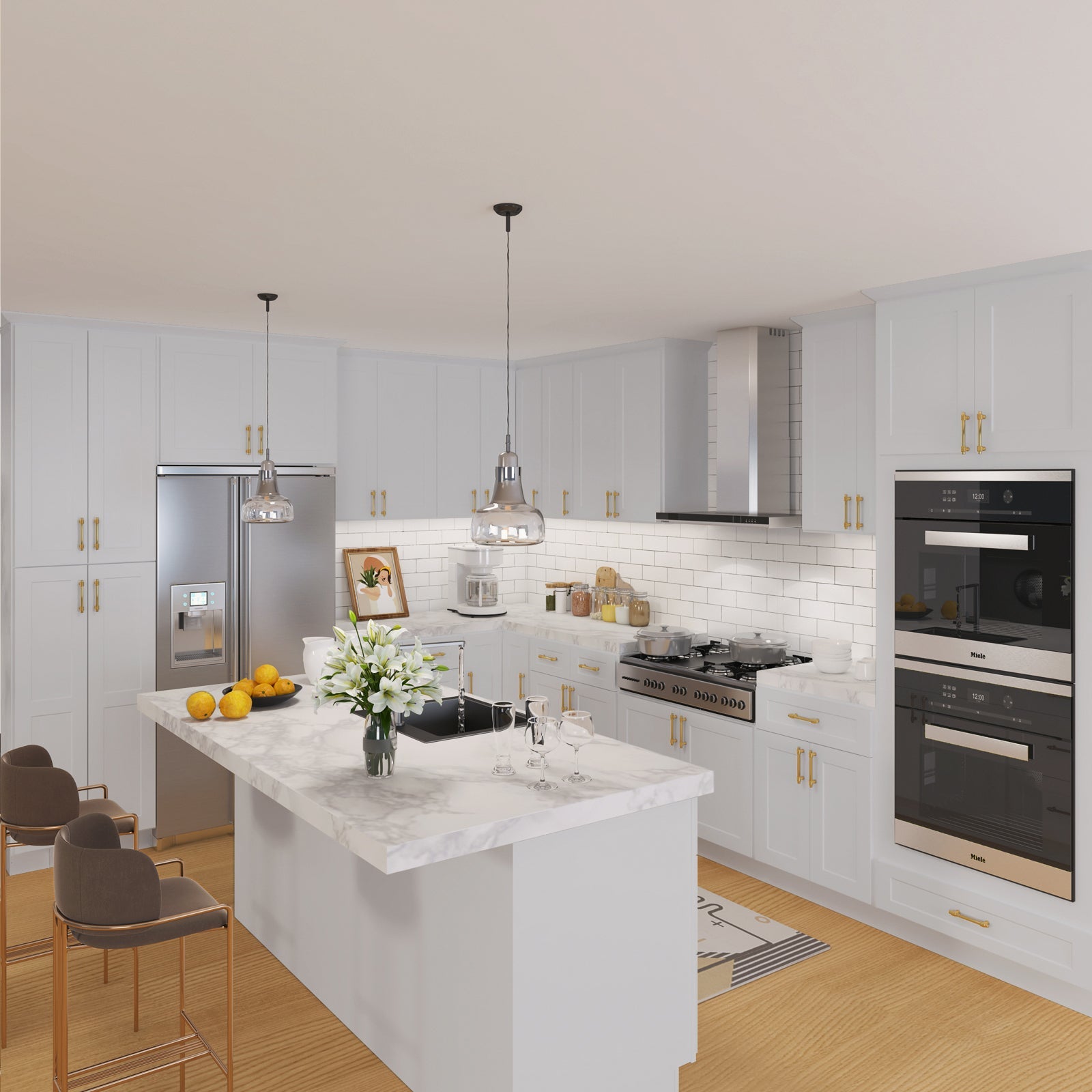 12"D*27"W*30"H Birch Solid Wood Medicine Cabinet Wall Mounted W2730