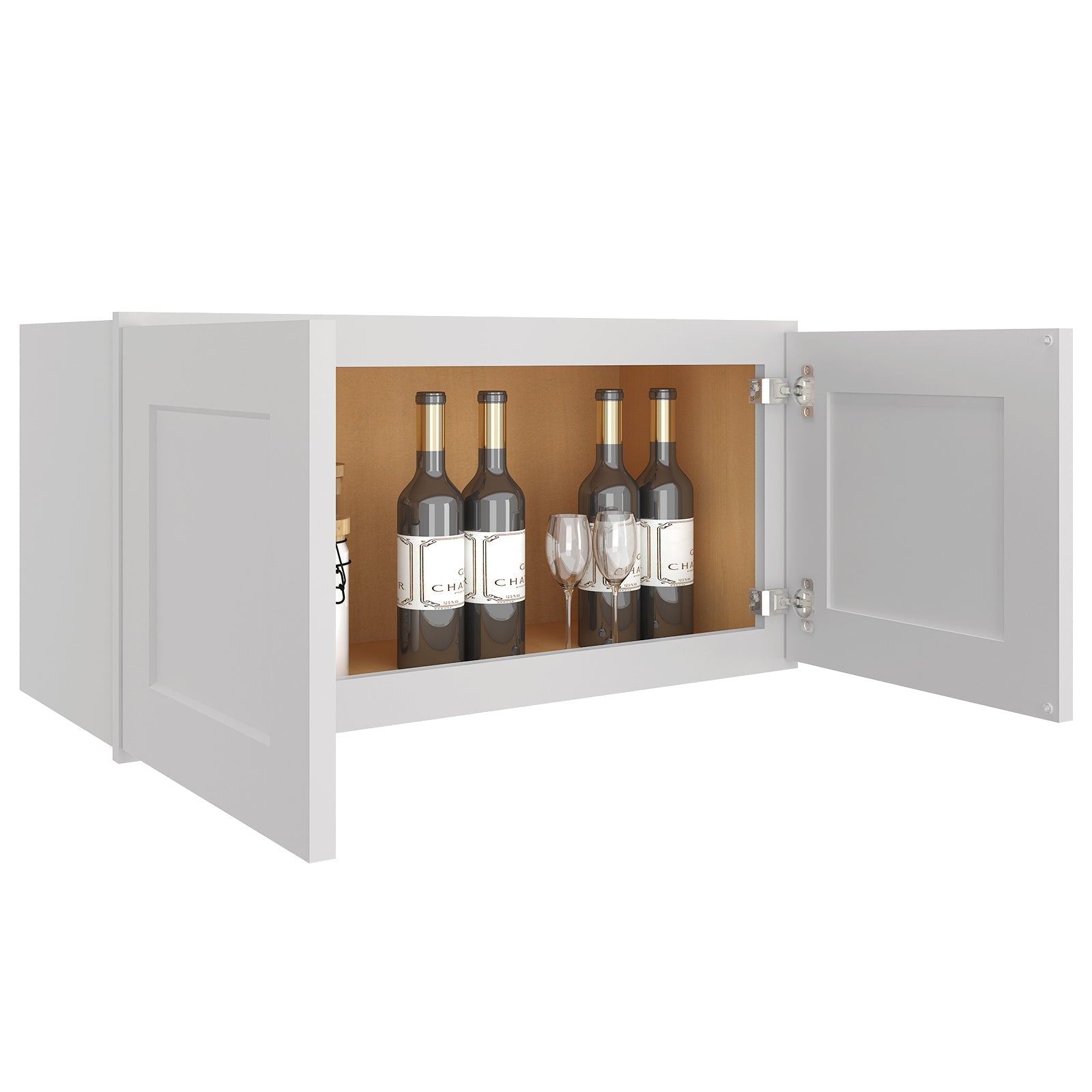 12"D*30"W*15"H Birch Solid Wood Medicine Cabinet Wall Mounted W3015