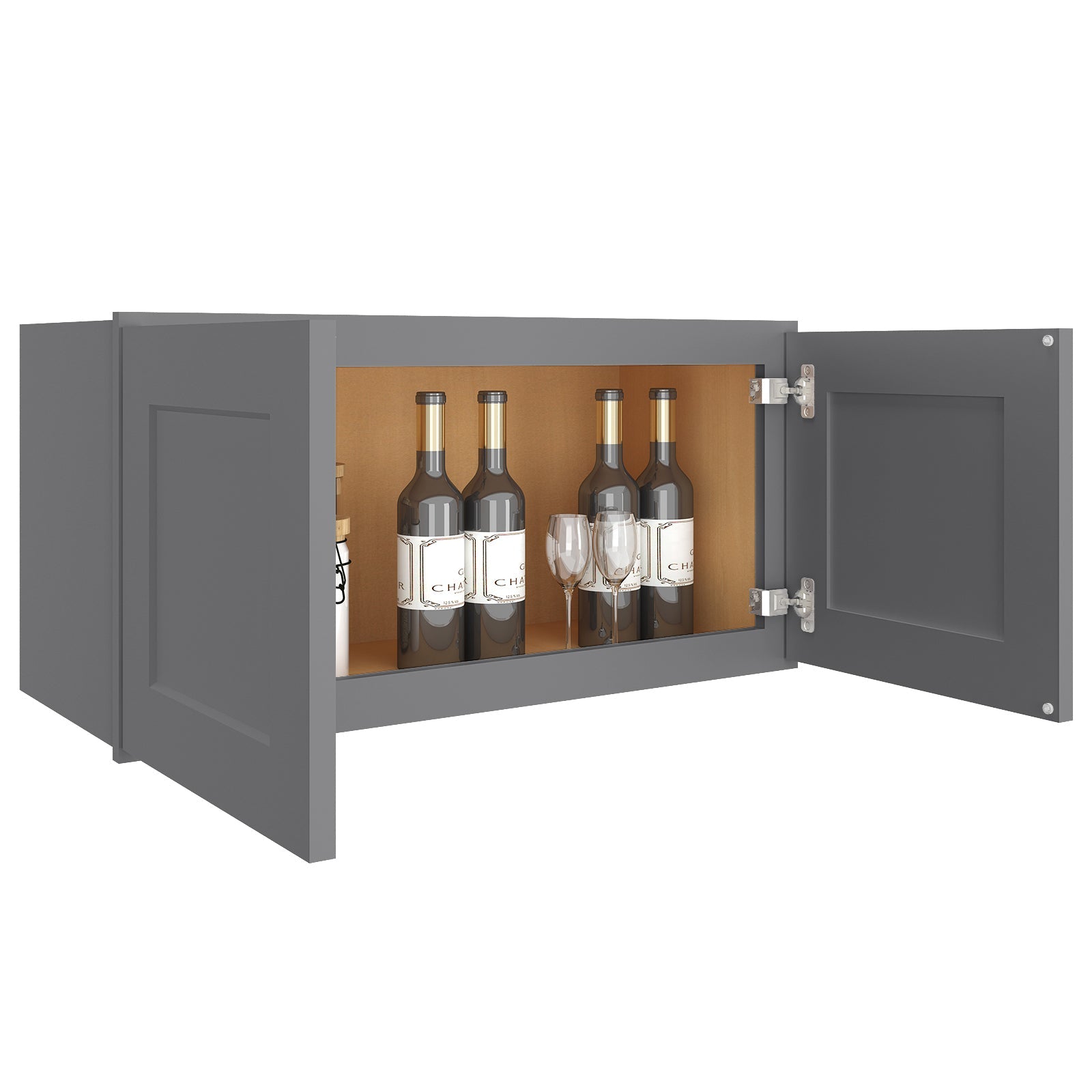 12"D*30"W*15"H Birch Solid Wood Medicine Cabinet Wall Mounted W3015