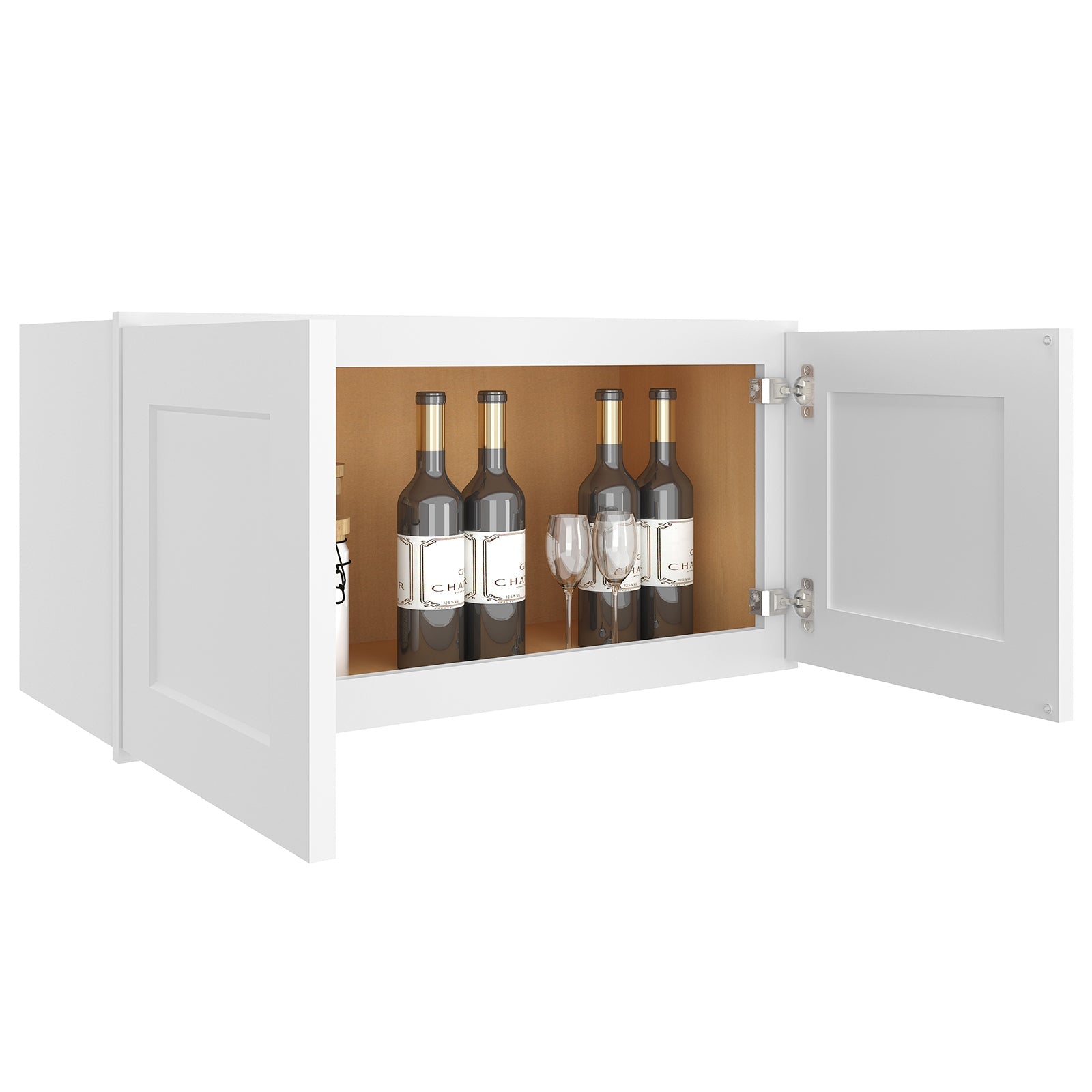 12"D*30"W*15"H Birch Solid Wood Medicine Cabinet Wall Mounted W3015