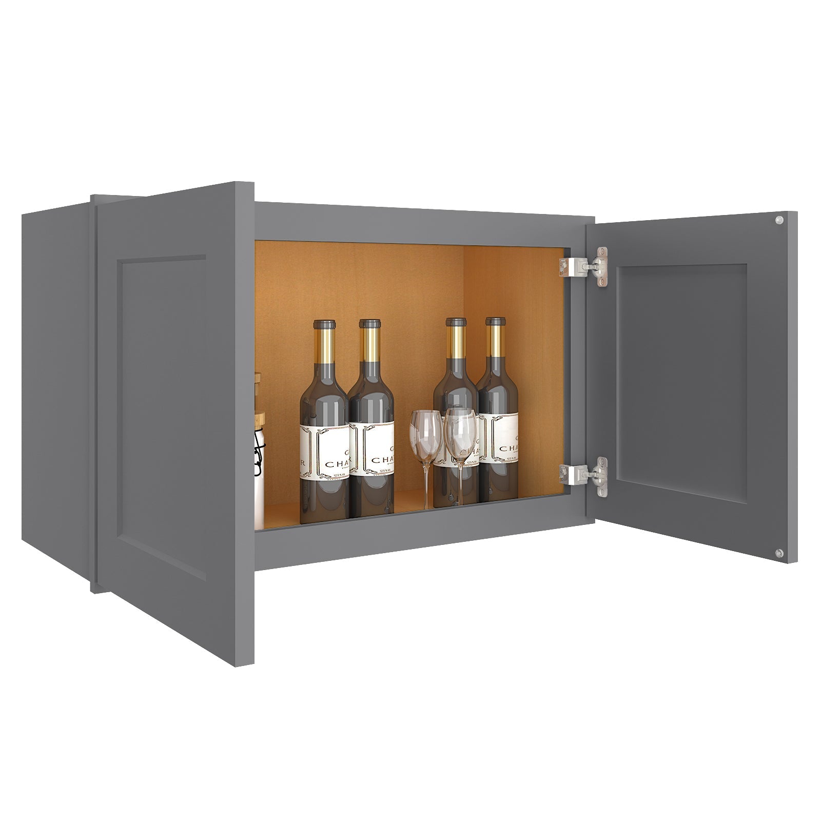 12"D*30"W*18"H Birch Solid Wood Medicine Cabinet Wall Mounted W3018