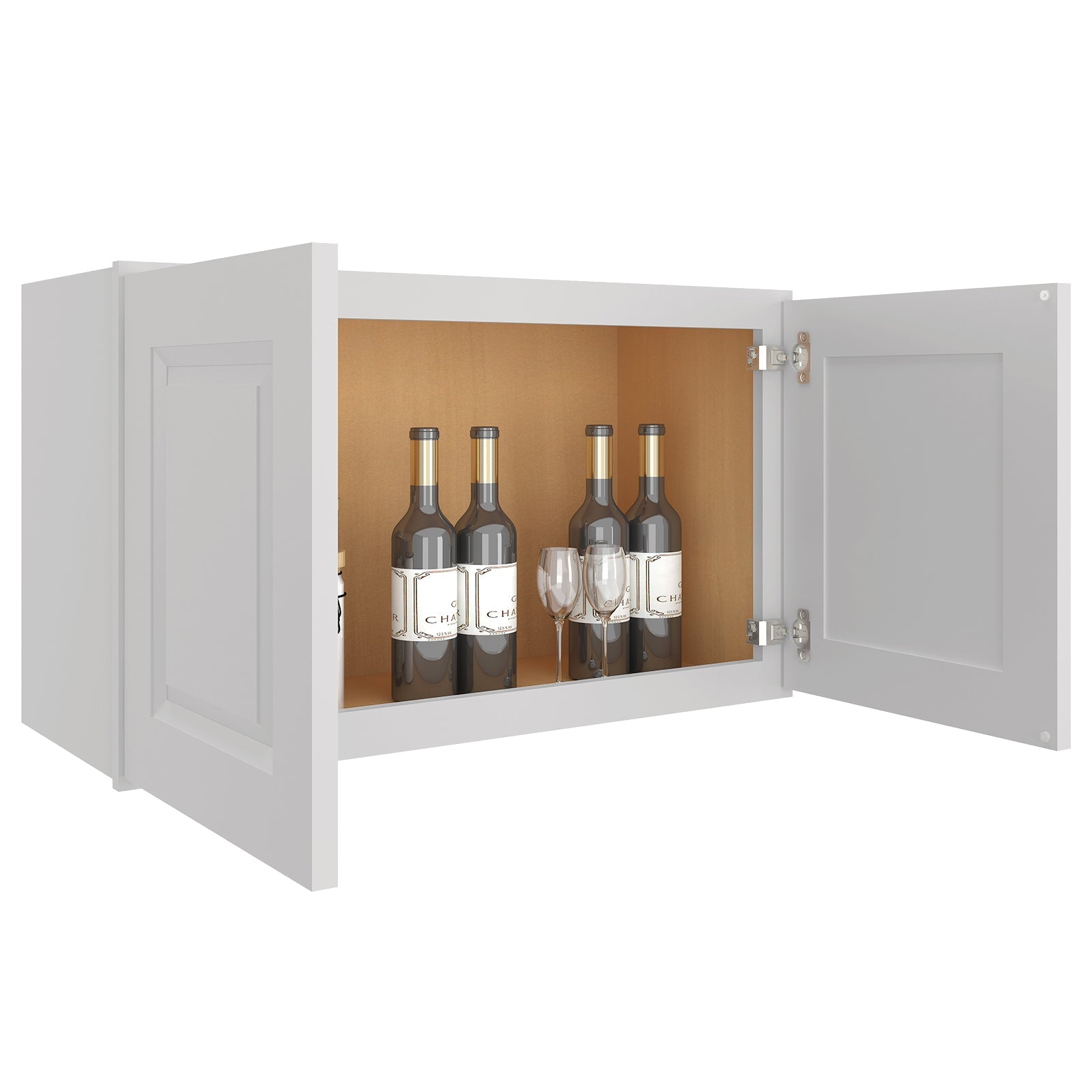 12"D*30"W*18"H Birch Solid Wood Medicine Cabinet Wall Mounted W3018