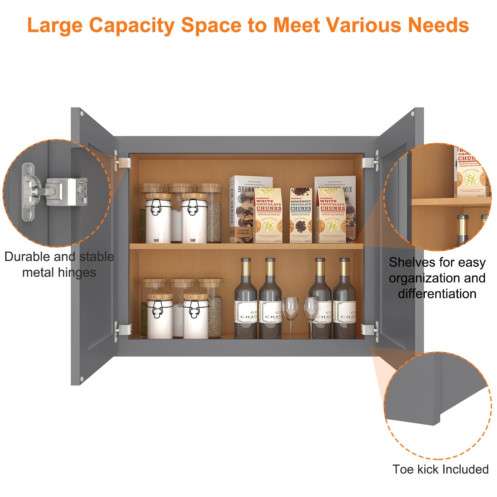 12"D*30"W*24"H Birch Solid Wood Medicine Cabinet Wall Mounted W3024