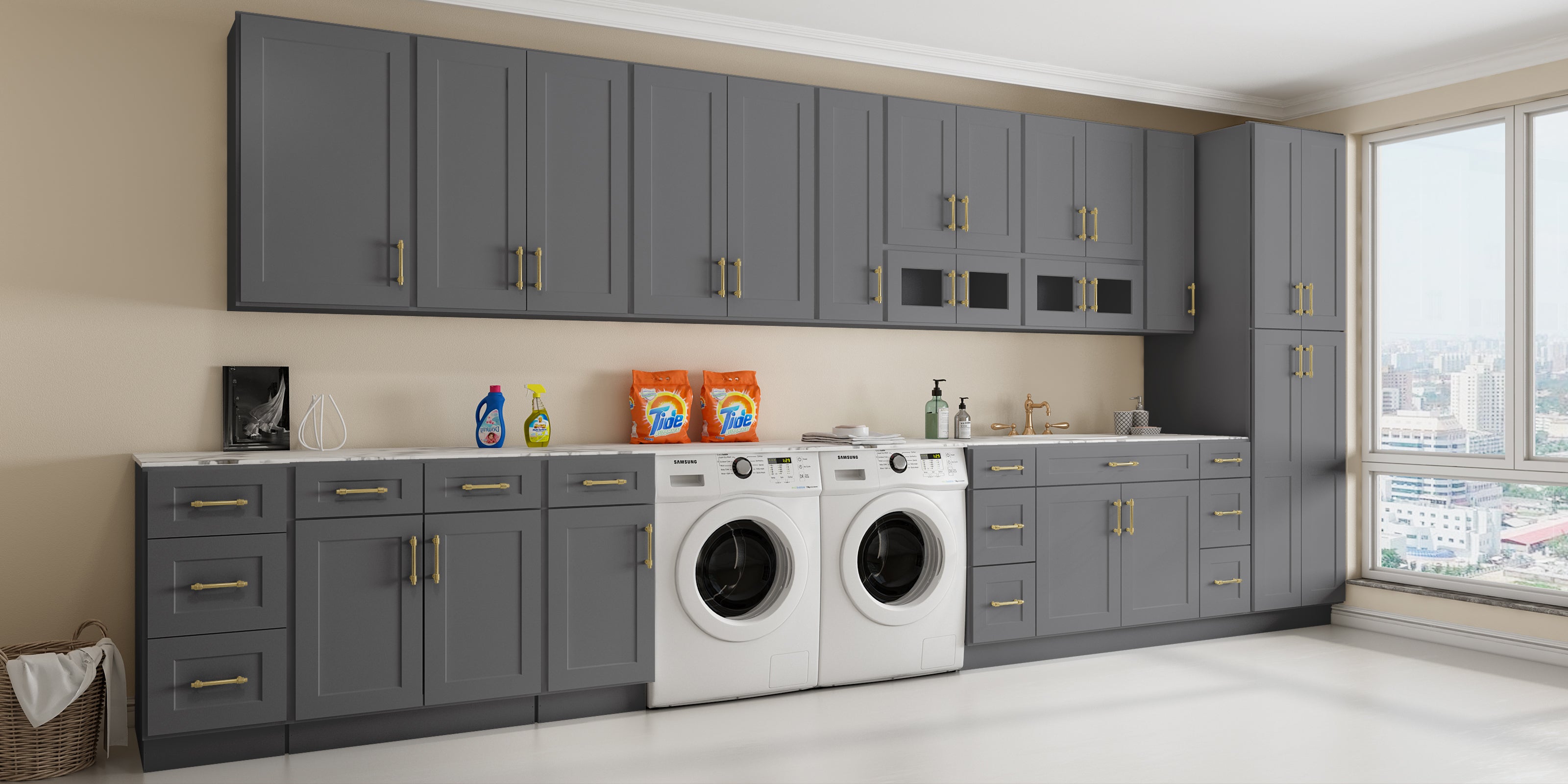 24"D*30"W*24"H Birch Solid Wood Medicine Cabinet Wall Mounted W302424