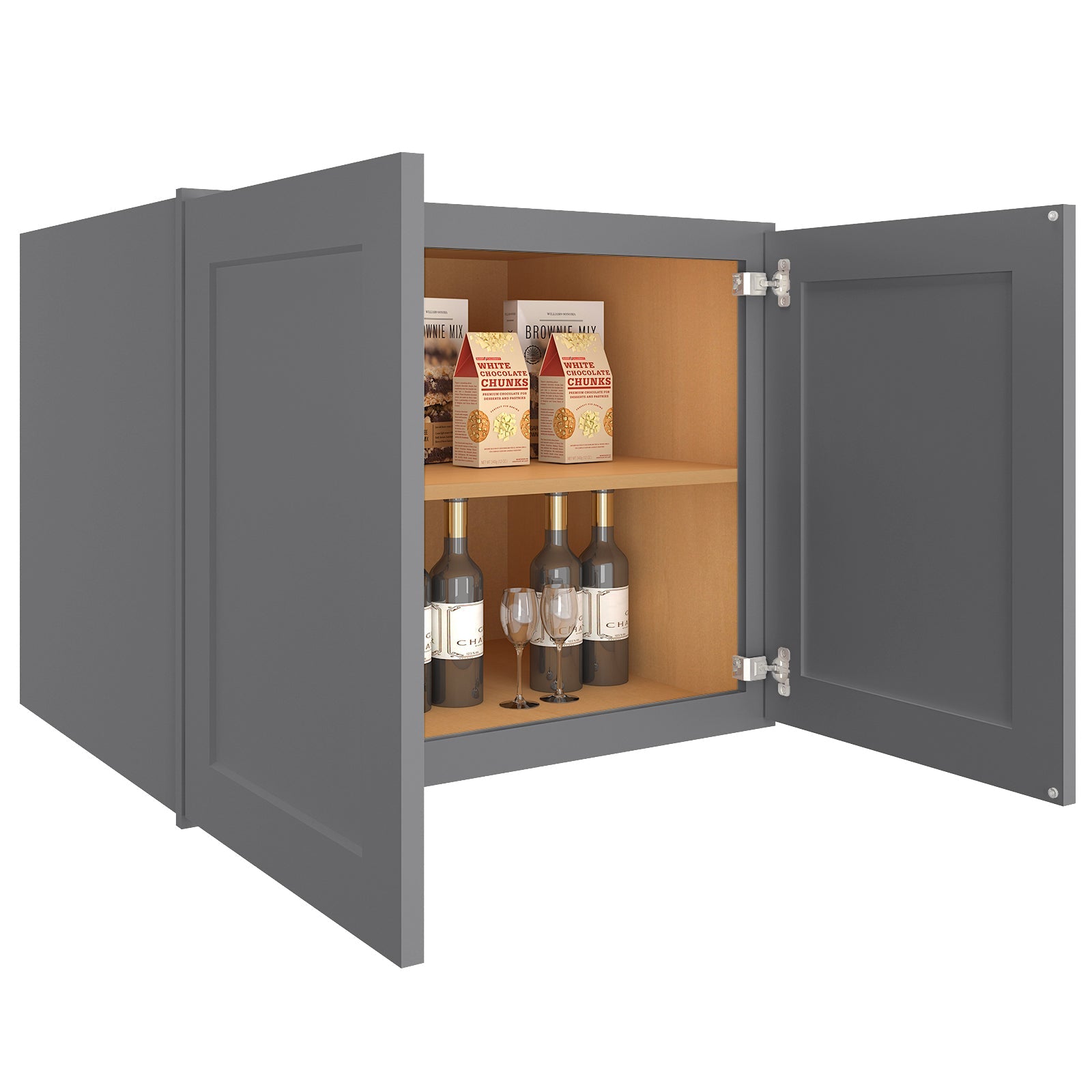 24"D*30"W*24"H Birch Solid Wood Medicine Cabinet Wall Mounted W302424