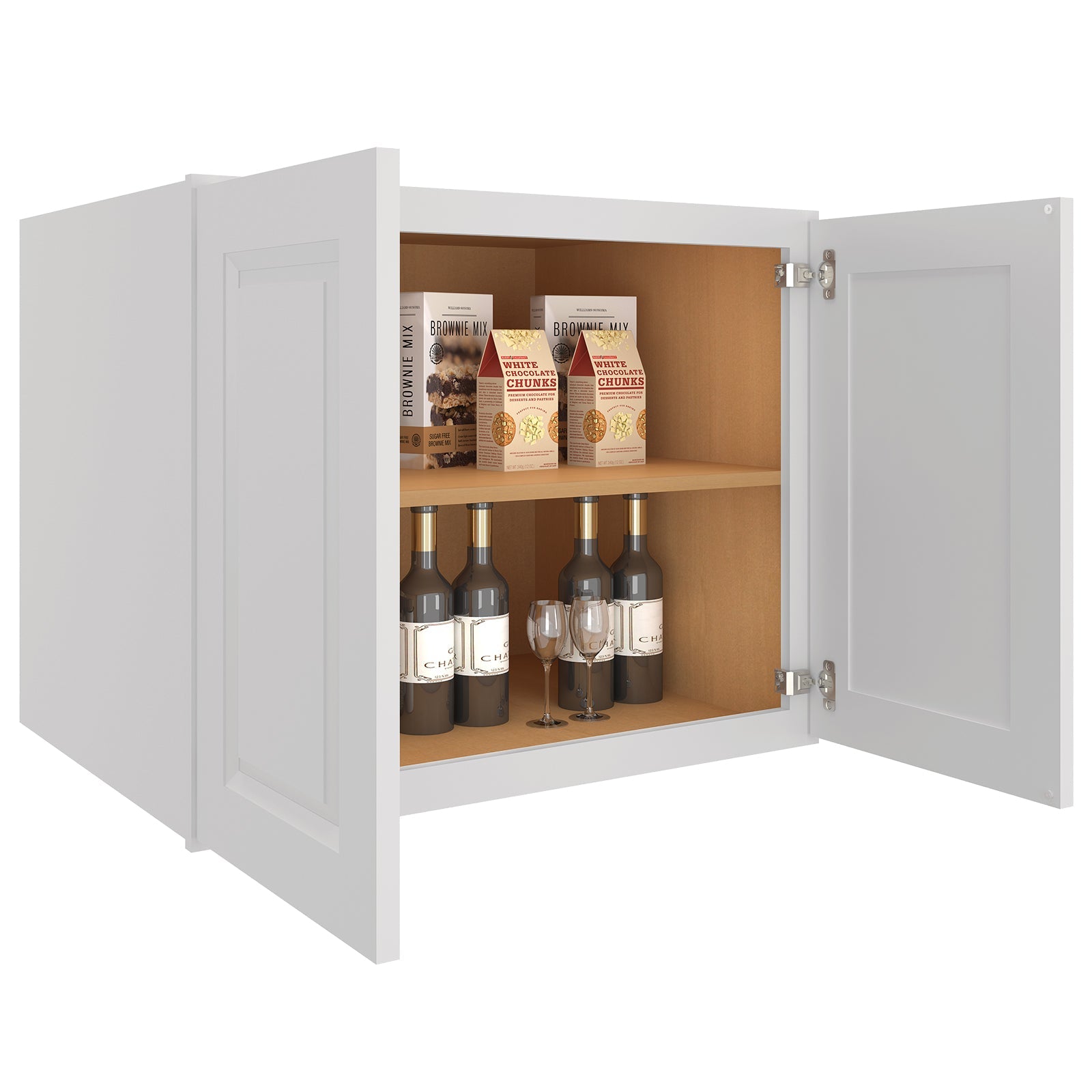 24"D*30"W*24"H Birch Solid Wood Medicine Cabinet Wall Mounted W302424