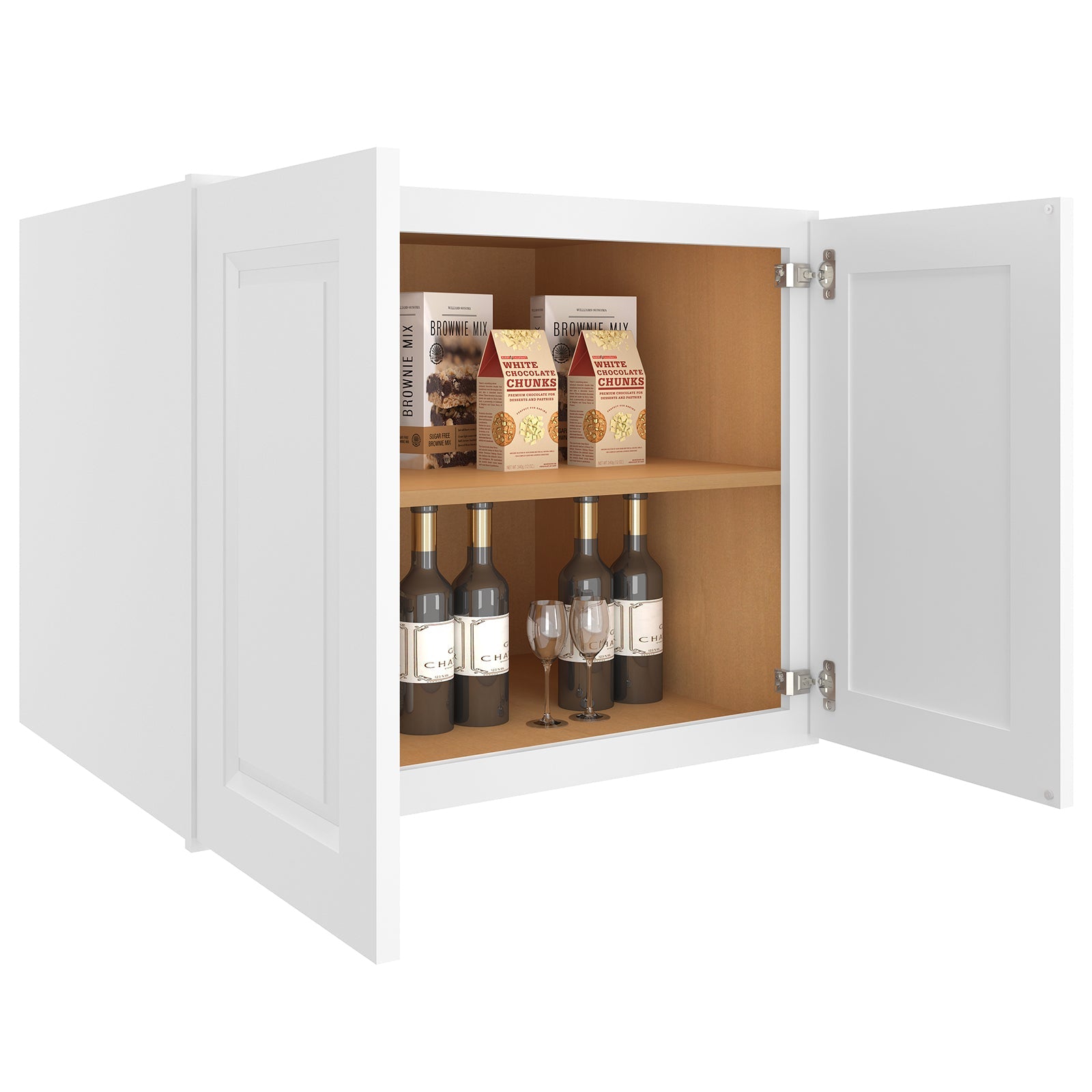 24"D*30"W*24"H Birch Solid Wood Medicine Cabinet Wall Mounted W302424