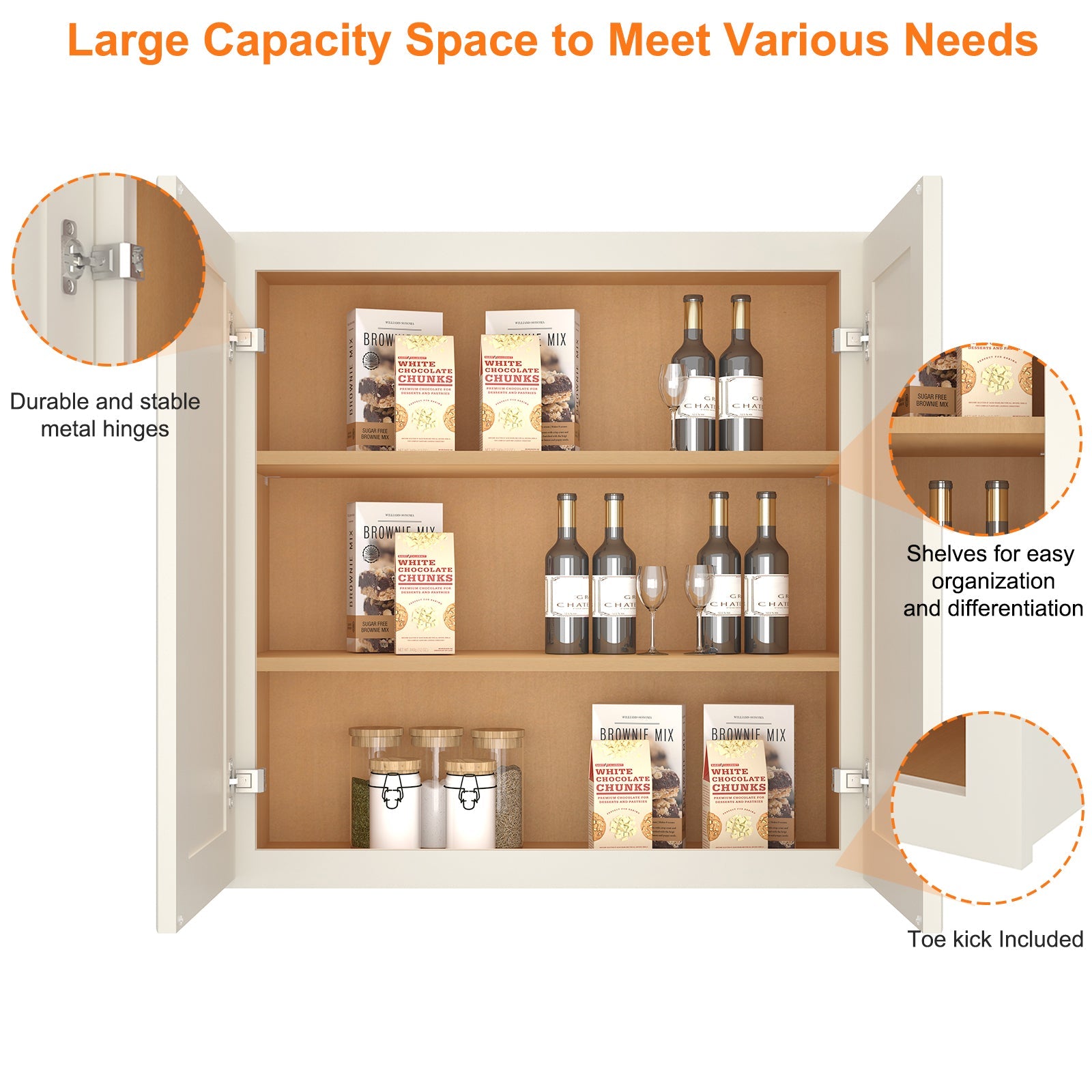 12"D*30"W*30"H Birch Solid Wood Medicine Cabinet Wall Mounted W3030