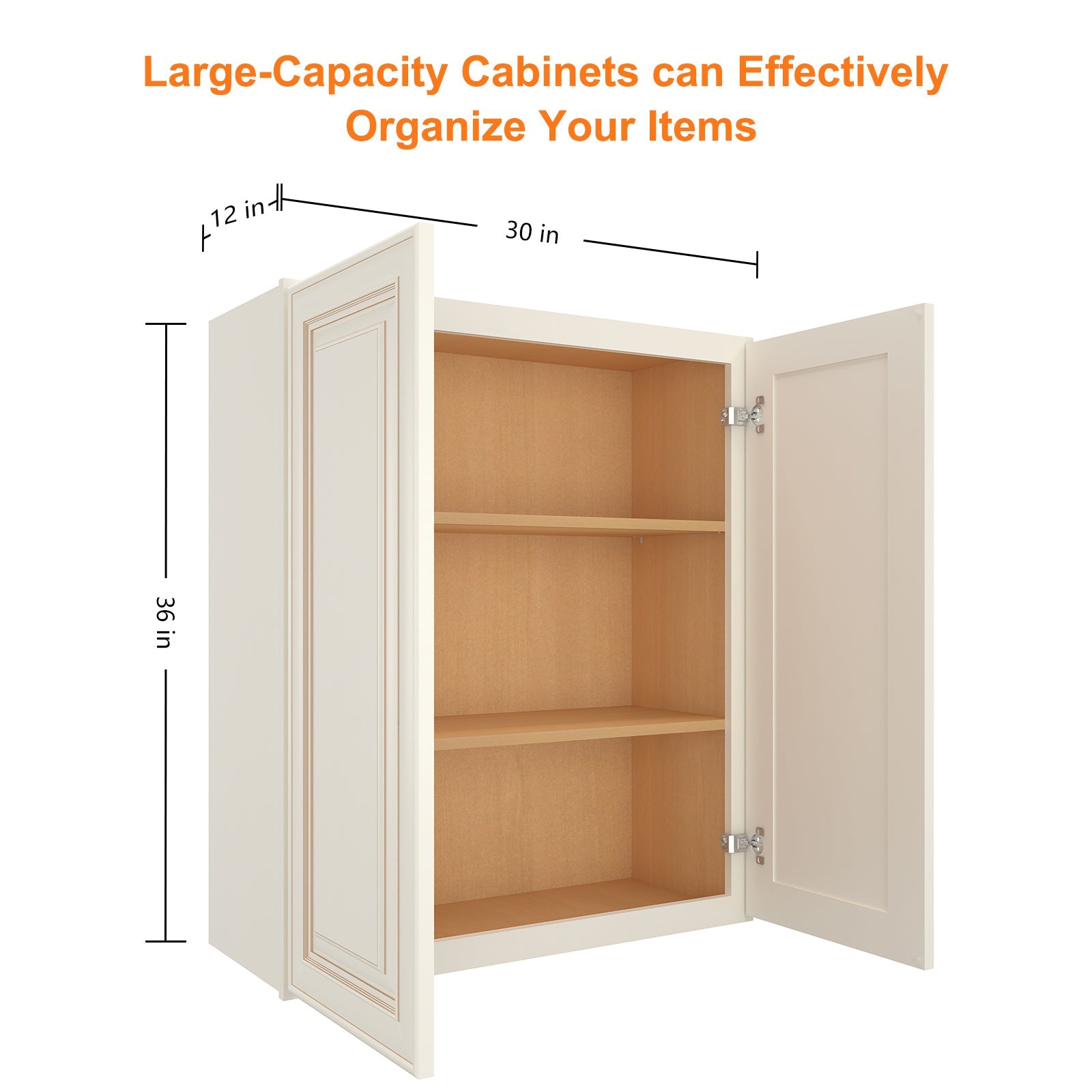 12"D*30"W*36"H Birch Solid Wood Medicine Cabinet Wall Mounted W3036