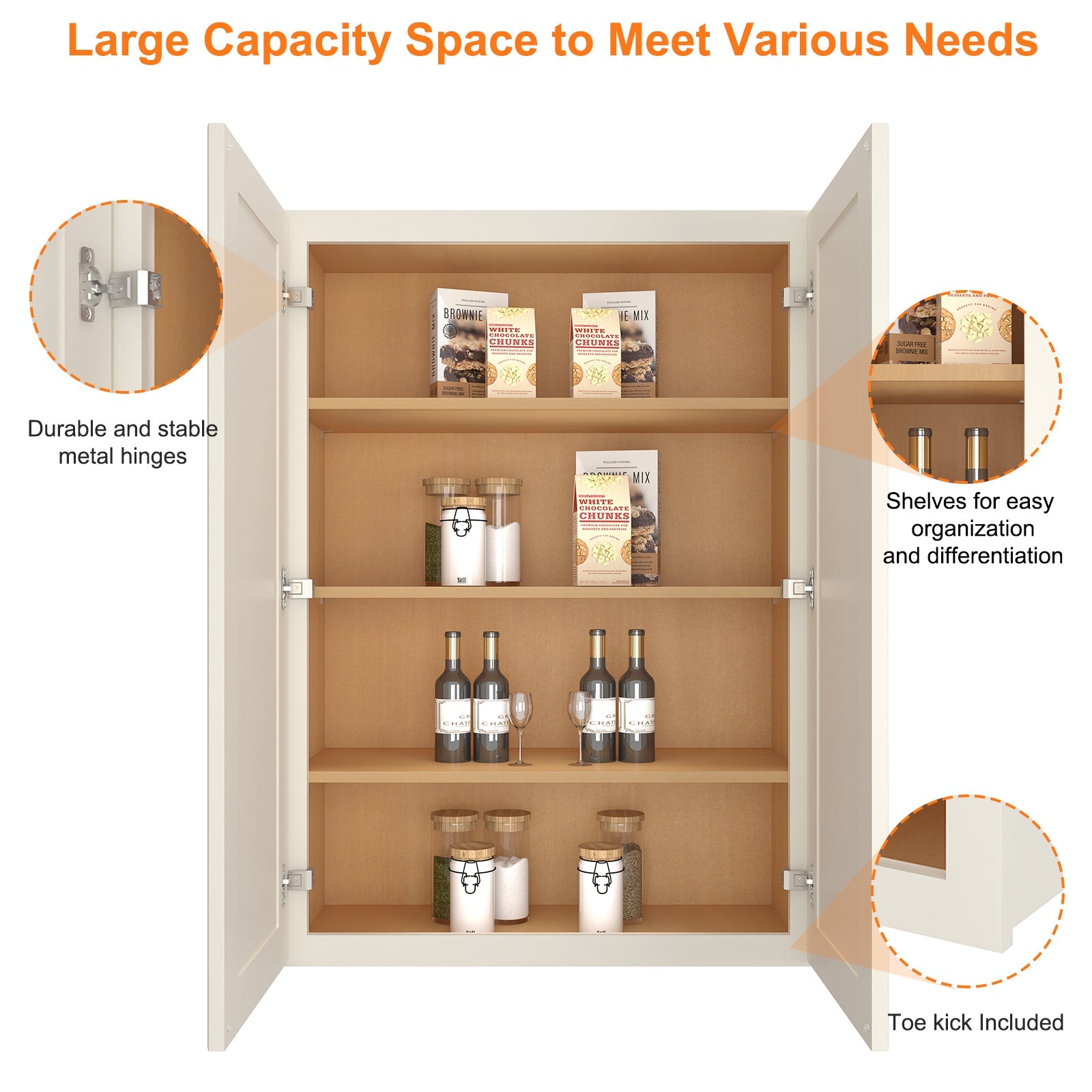 12"D*30"W*42"H Birch Solid Wood Medicine Cabinet Wall Mounted W3042