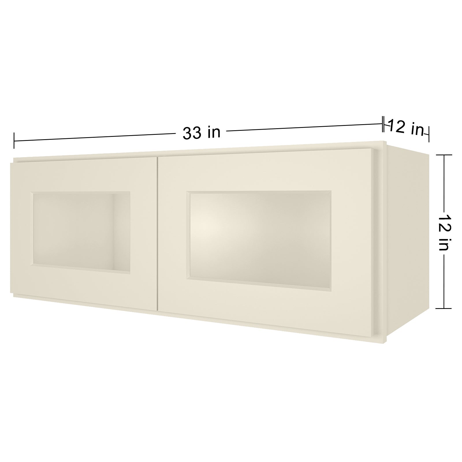 12"D*33"W*12"H Birch Solid Wood Medicine Cabinet Wall Mounted W3312GD
