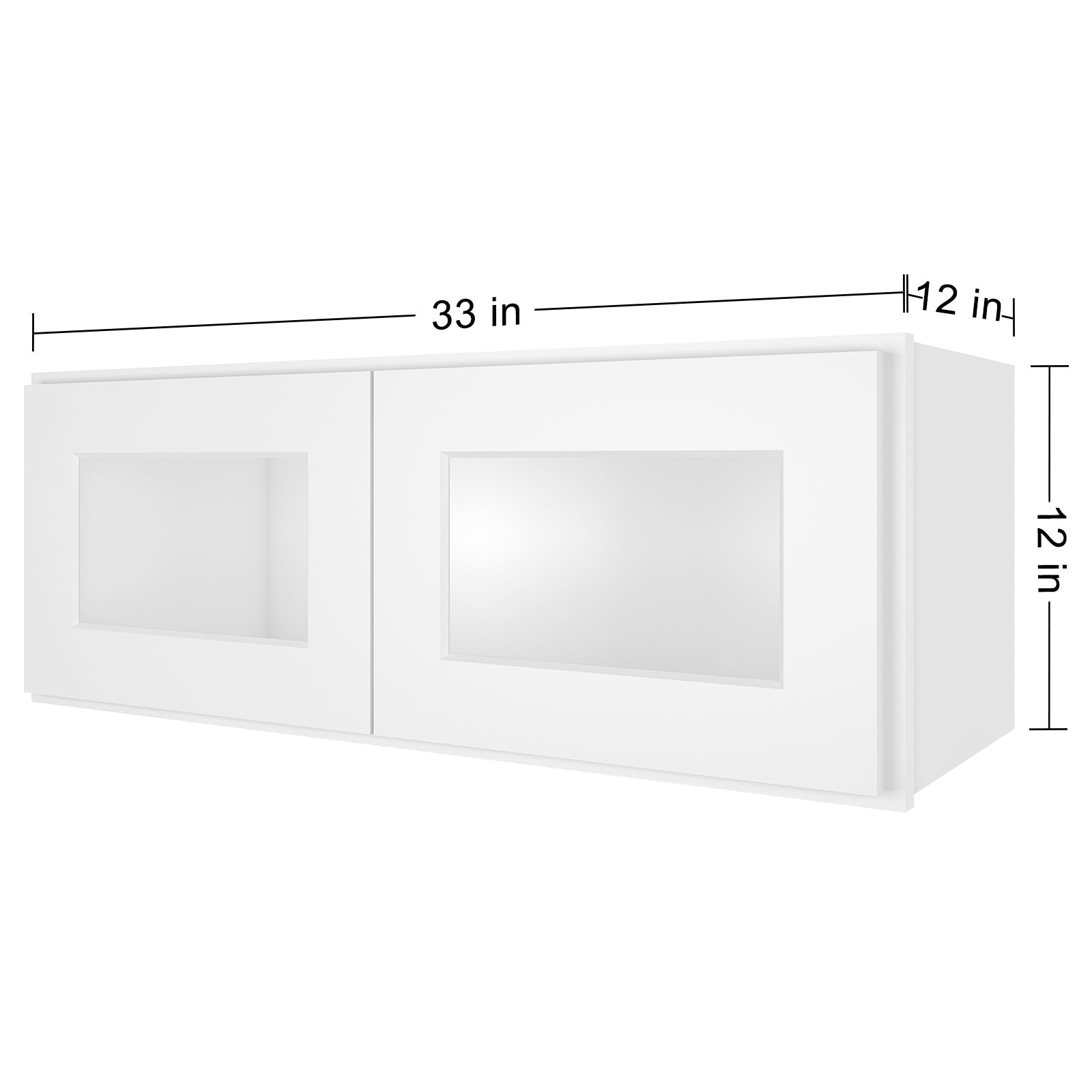 12"D*33"W*12"H Birch Solid Wood Medicine Cabinet Wall Mounted W3312GD