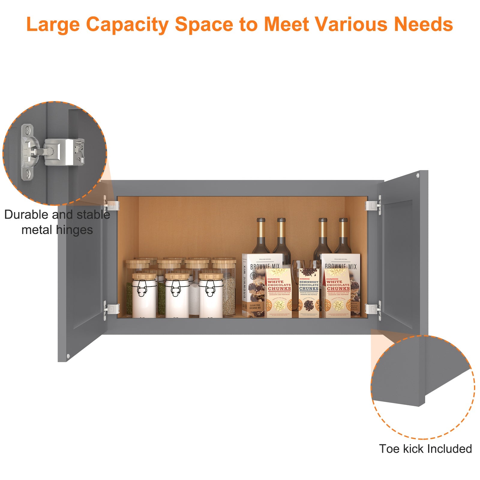 24"D*33"W*18"H Birch Solid Wood Medicine Cabinet Wall Mounted W331824