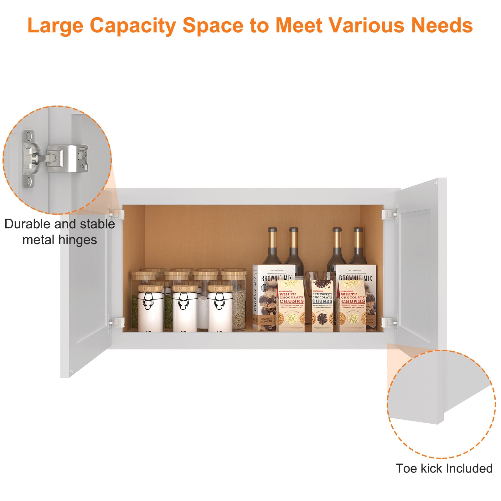 24"D*33"W*18"H Birch Solid Wood Medicine Cabinet Wall Mounted W331824