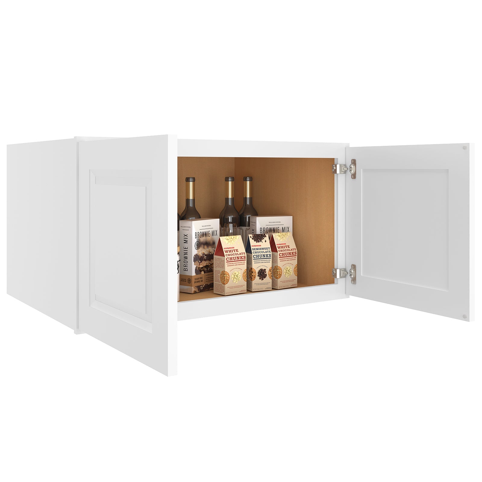 24"D*33"W*18"H Birch Solid Wood Medicine Cabinet Wall Mounted W331824