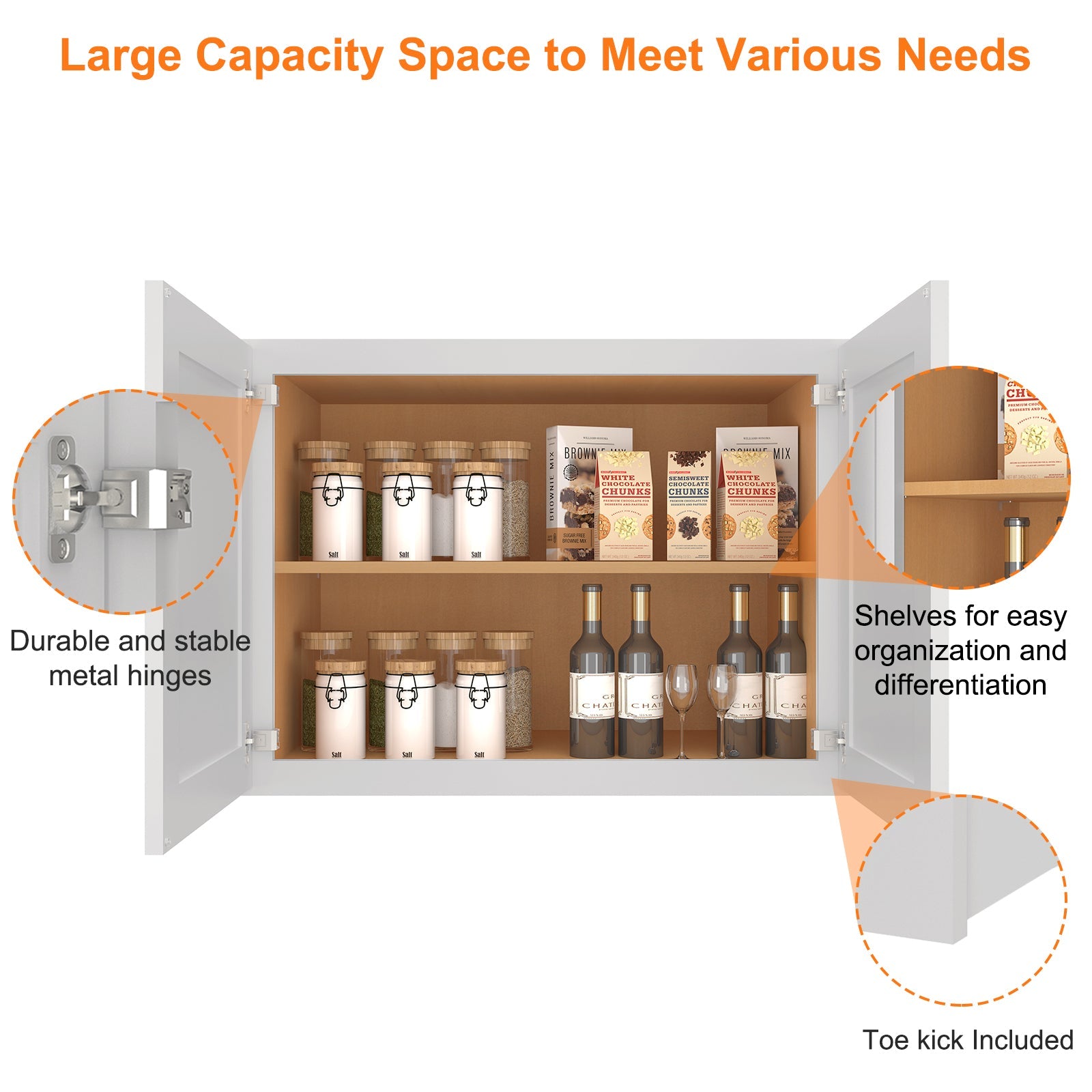 24"D*33"W*24"H Birch Solid Wood Medicine Cabinet Wall Mounted W332424