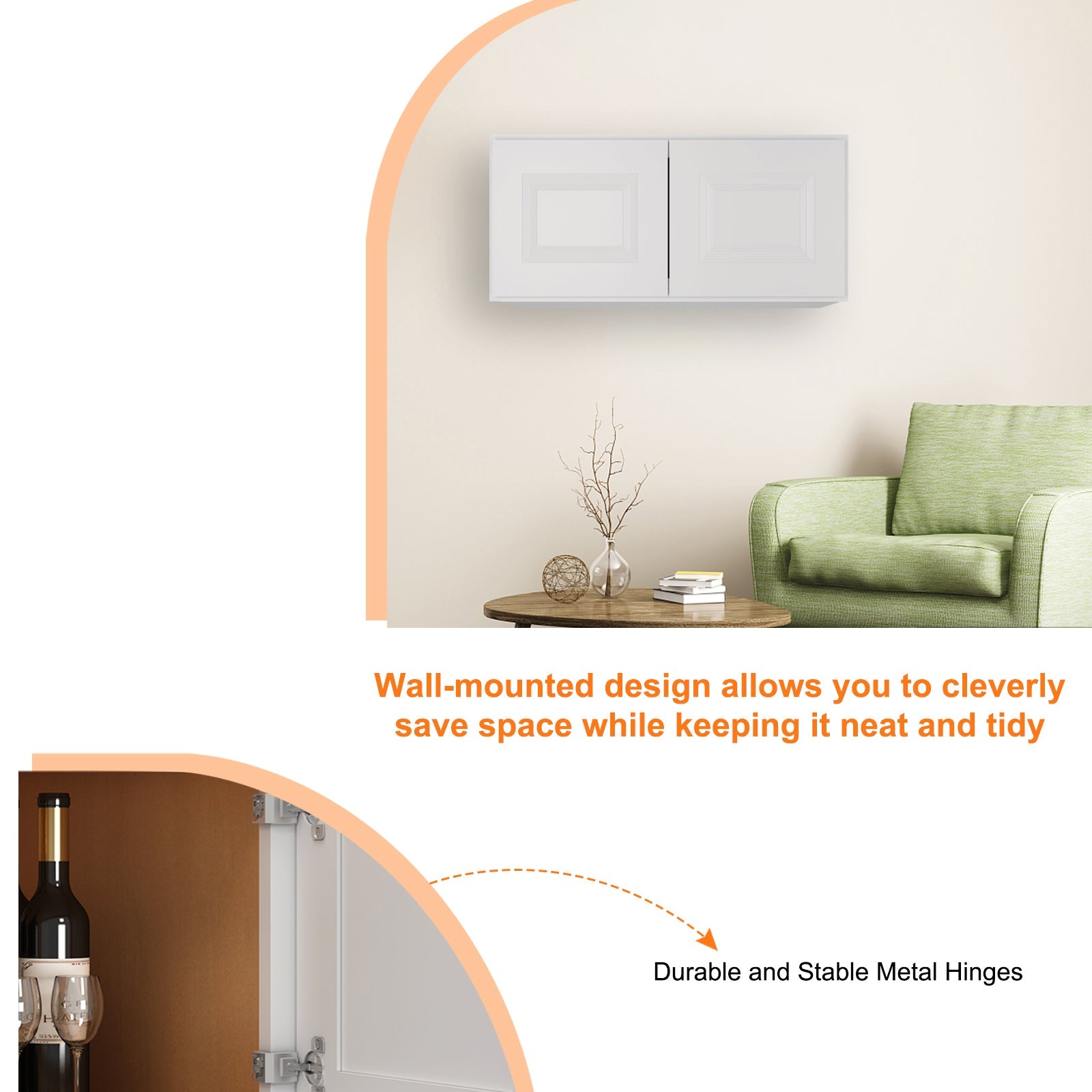 24"D*33"W*24"H Birch Solid Wood Medicine Cabinet Wall Mounted W332424