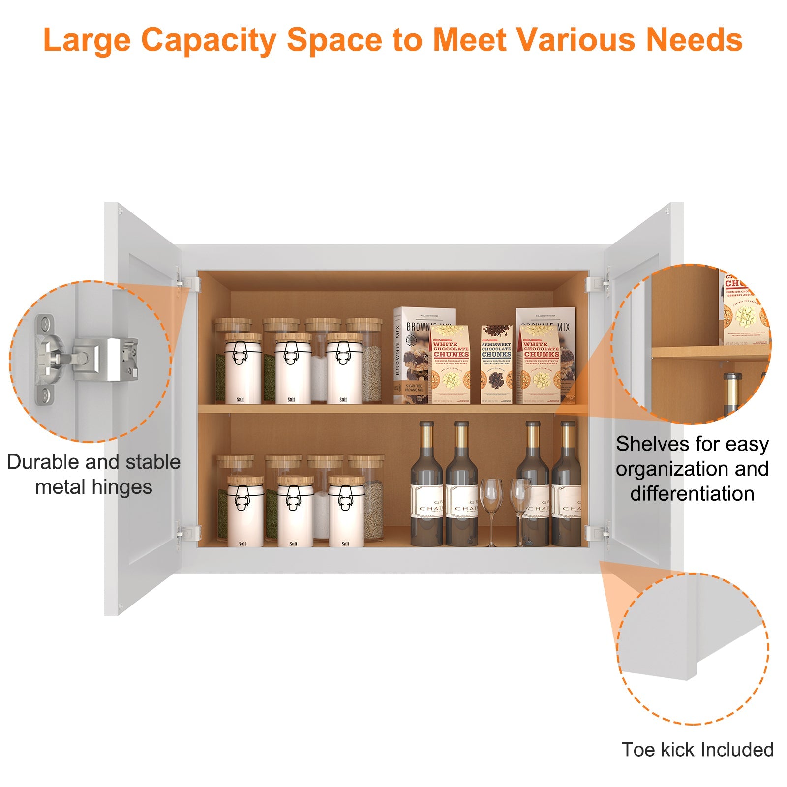 24"D*33"W*24"H Birch Solid Wood Medicine Cabinet Wall Mounted W332424