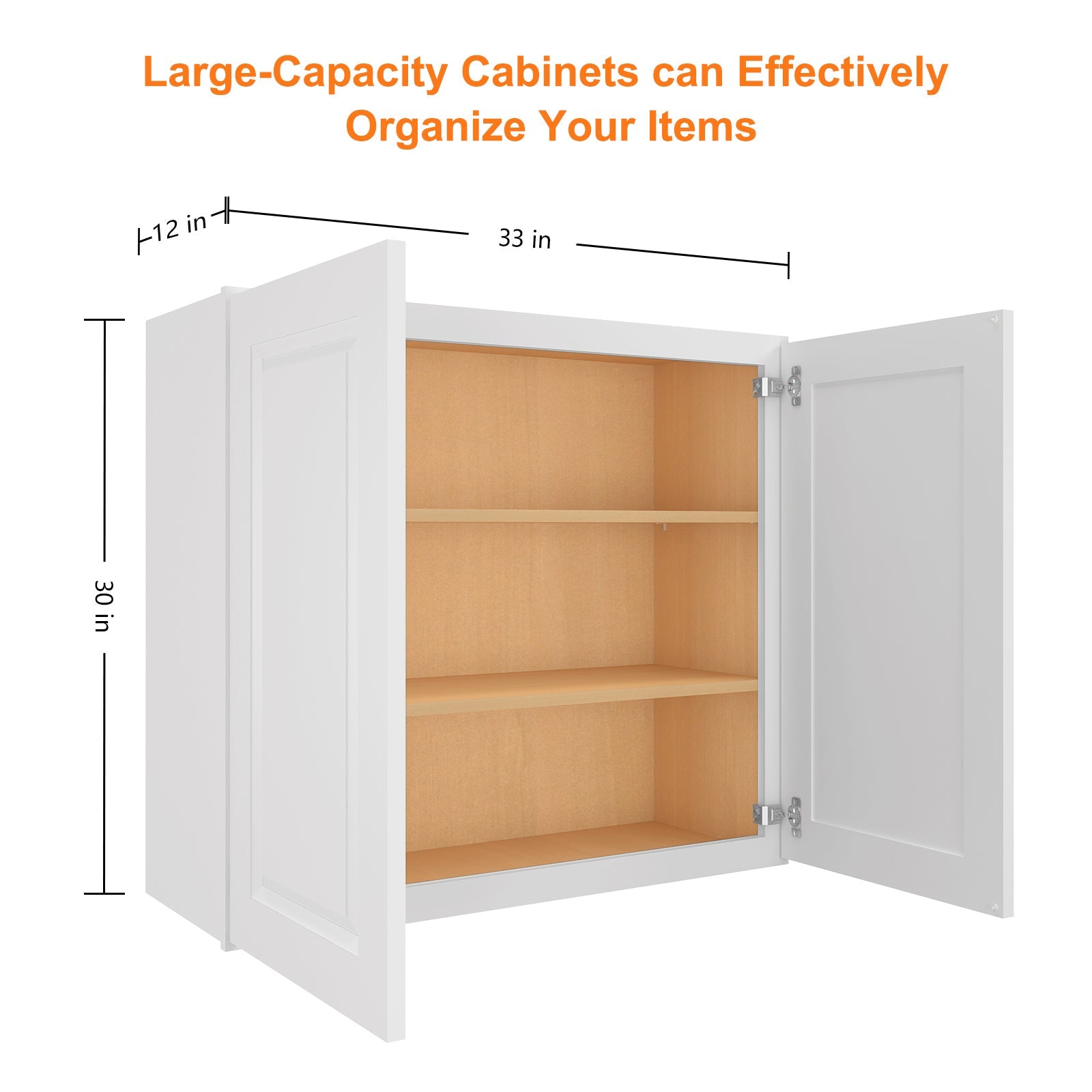12"D*33"W*30"H Birch Solid Wood Medicine Cabinet Wall Mounted W3330