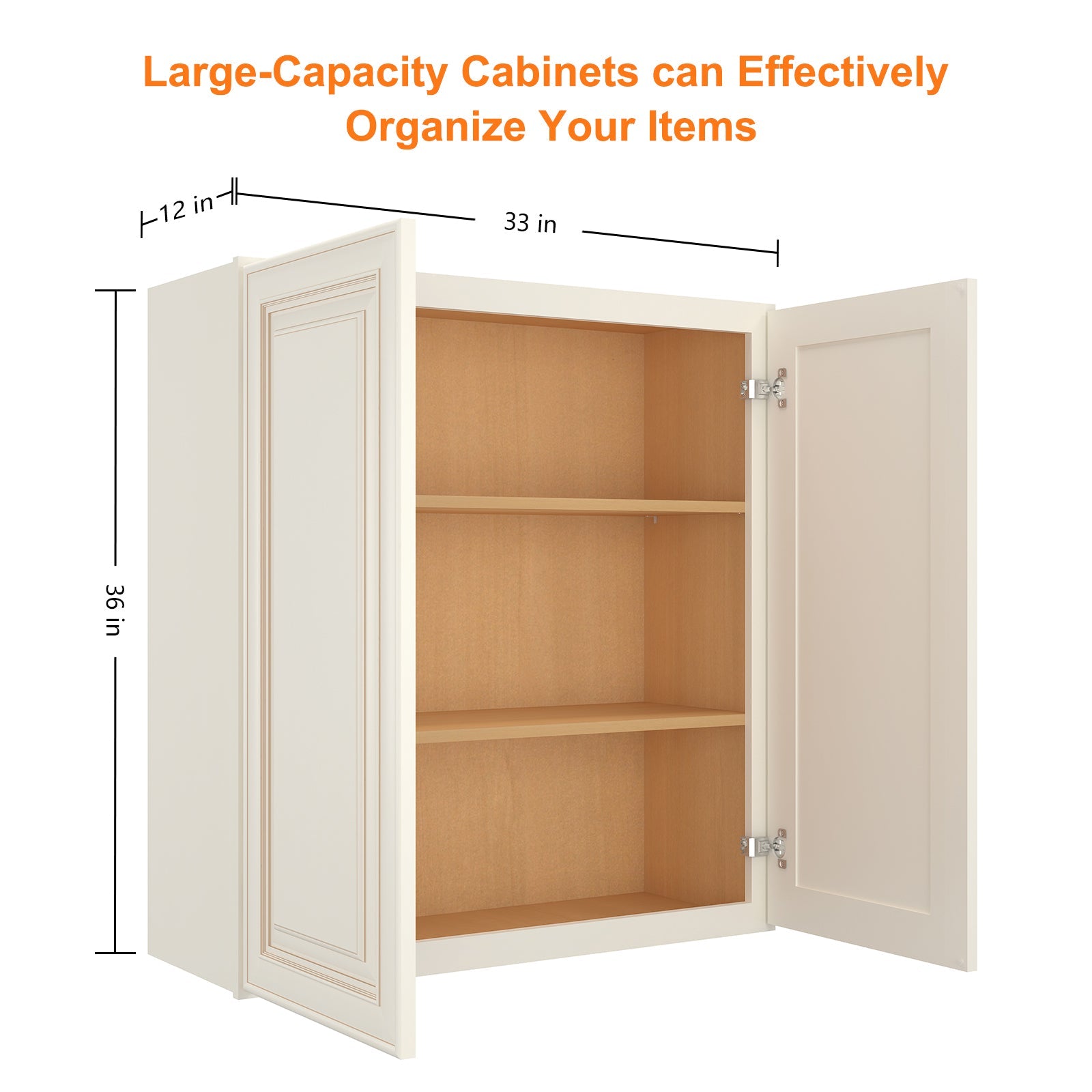 12"D*33"W*36"H Birch Solid Wood Medicine Cabinet Wall Mounted  W3336