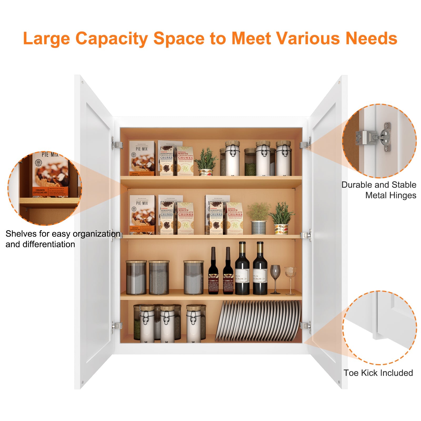 24"D*33"W*42"H Birch Solid Wood Medicine Cabinet Wall Mounted W3342