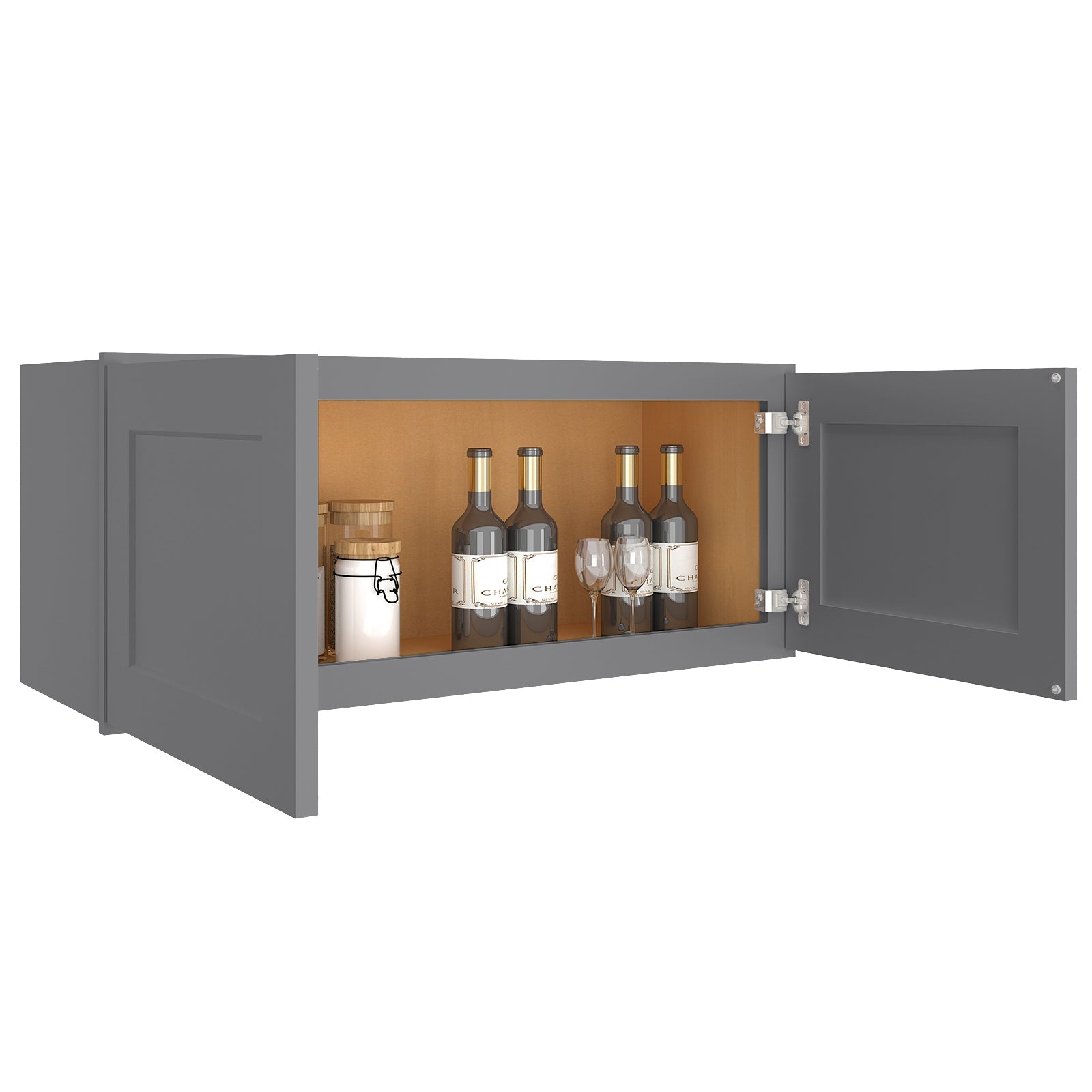 12"D*36"W*15"H Birch Solid Wood Medicine Cabinet Wall Mounted W3615